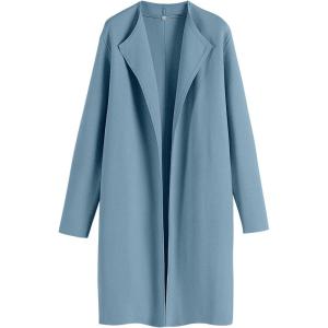 ANRABESS Women’s Long Cardigans Sweater 2025 Fall Dressy Casual Lapel Knit Warm Trench Coatigan Oversized Blazer Jacket Coat(Sky Blue)