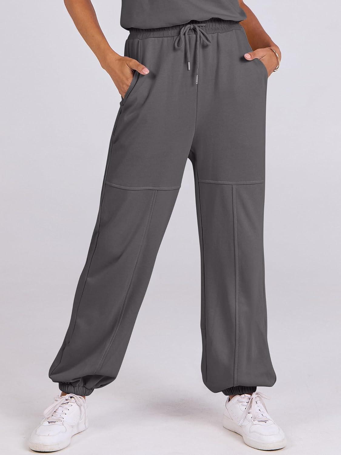 imageANRABESS Jumpsuits for Women Casual Summer Sleeveless 2025 Romper One Piece Outfit Active Workout Lounge Jumpsuits PocketsDark Gray