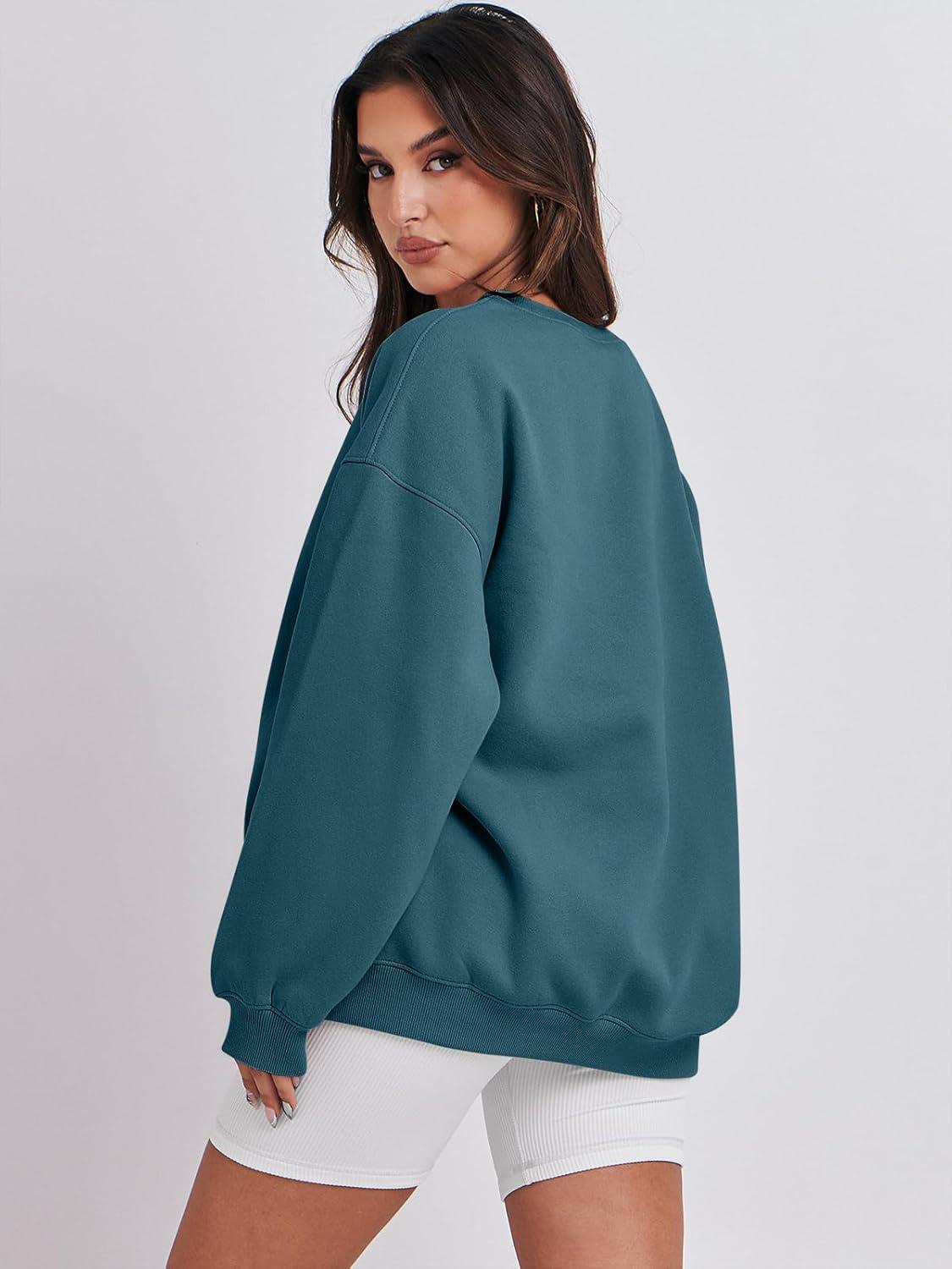 imageANRABESS Oversized Sweatshirt for Women Crewneck Y2K Hoodies Fleece Casual Comfy Pullover Top Fall Outfits Clothes 2025Lake Blue