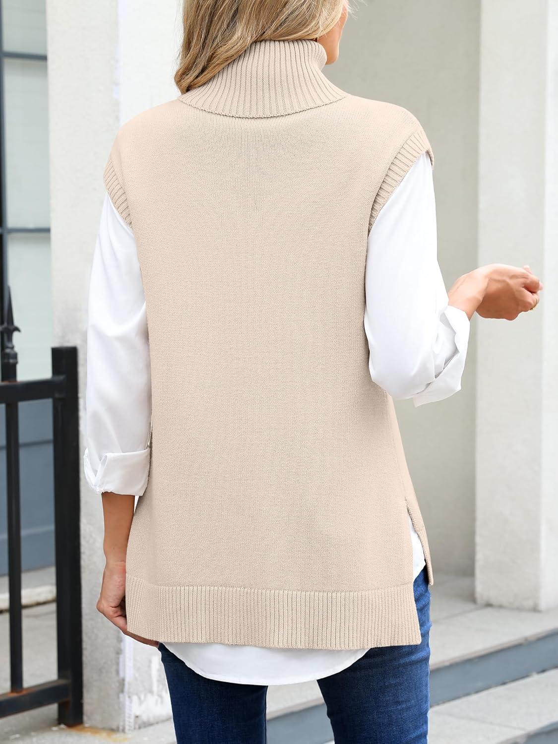 imageANRABESS Sweater Vest Women Turtleneck Sleeveless Loose Fit Pullover Knit Spilt Tank Tops 2025 Casual Trendy Fall OutfitsParchment
