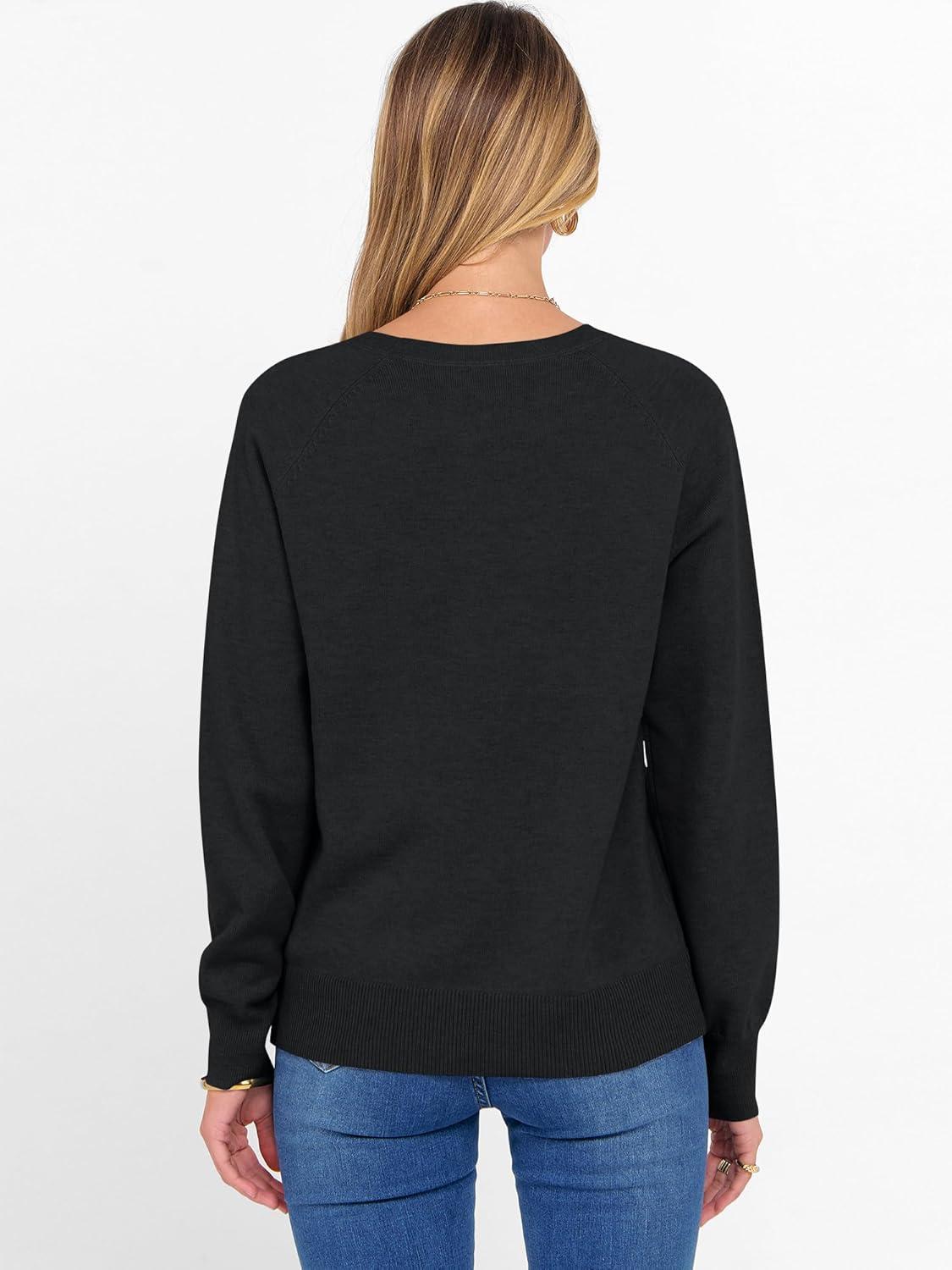 imageANRABESS Sweater for Women Long Sleeve Crewneck 2025 Fall Winter Soft Loose Fit Basic Knit Pullover Sweaters Top OutfitsBlack