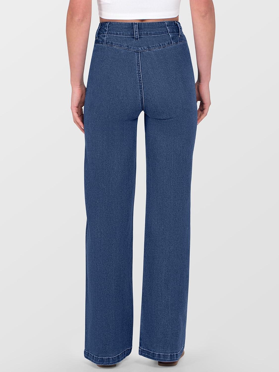 imageANRABESS Wide Leg Jeans for Women Trendy 2025 High Waisted Stretchy Baggy Fall Fashion Denim Pants with PocketsBlue