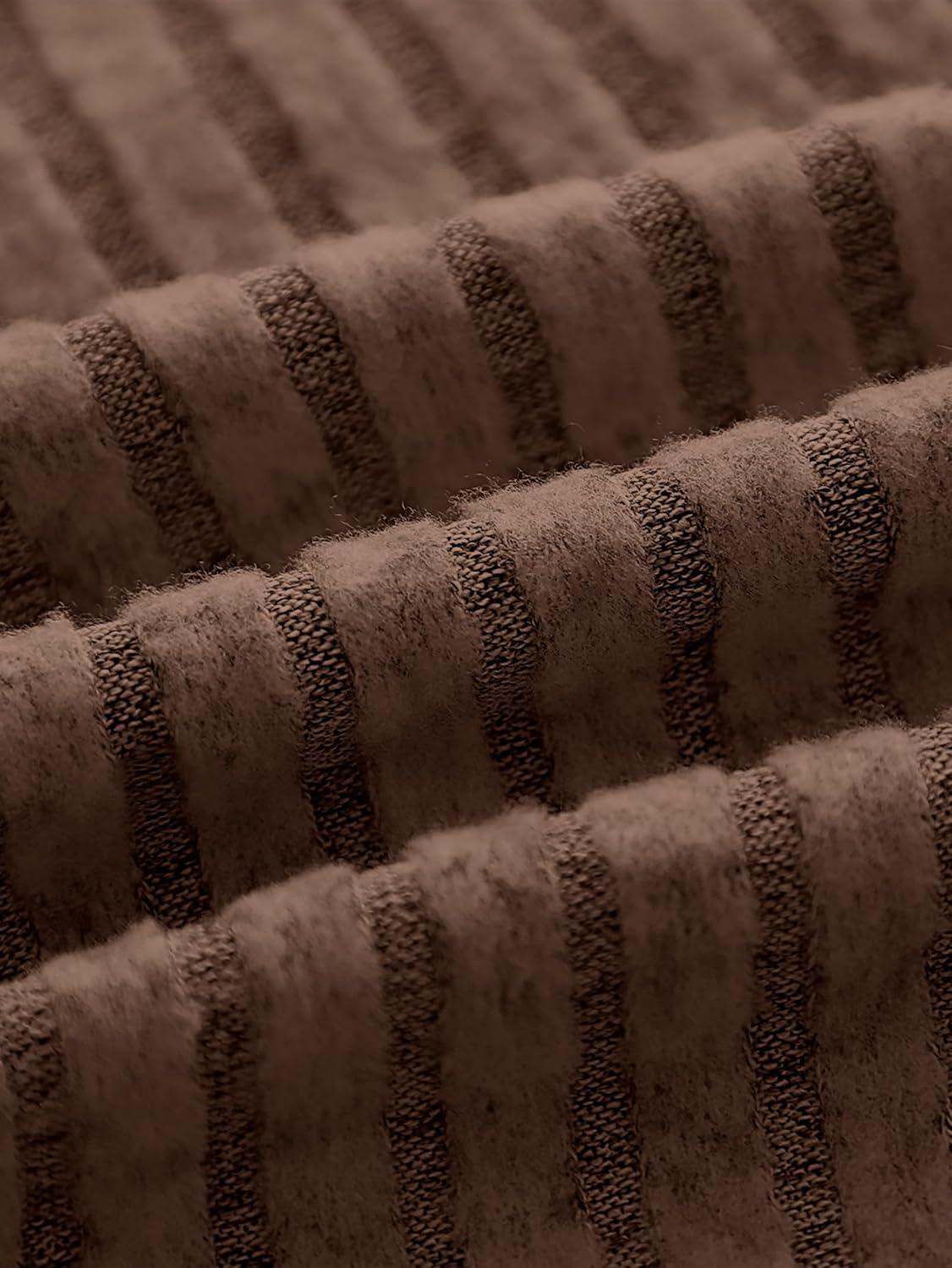 imageANRABESS Women 3 Piece Lounge Pajama Sets Knit Crop Cardigan Cami Top Wide Leg Pants 2025 Fall Outfits Comfy Matching ClothesBrown