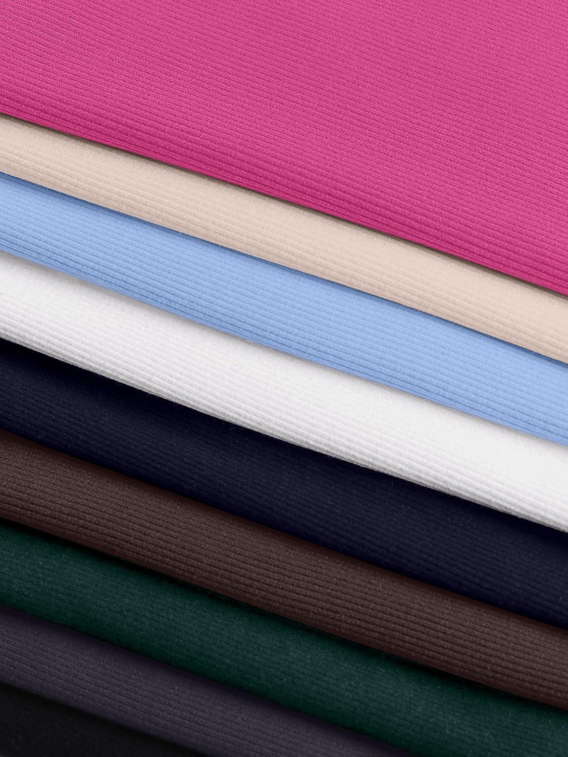 imageANRABESS Women Boat Neck Tops Short Sleeve TShirts Ribbed Knit Tight Fitted Basic Tees Shirts 2025 Summer ClothesHot Pink