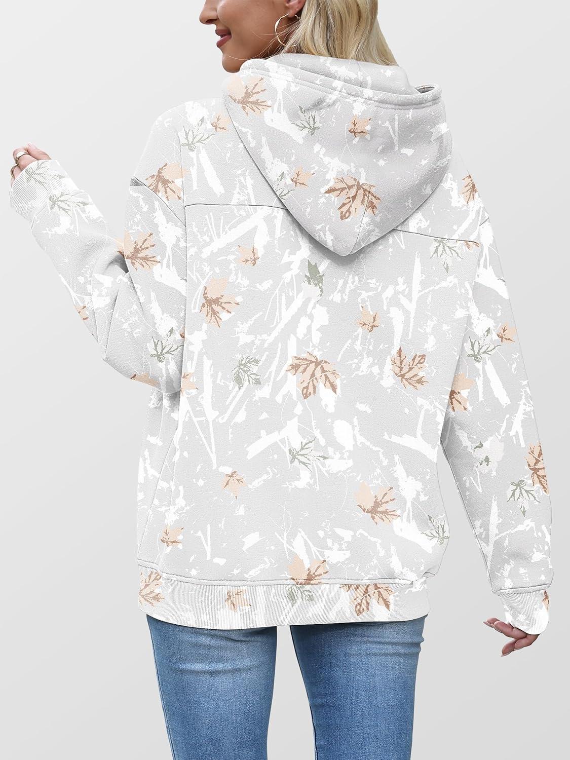 imageANRABESS Women Camo Hoodies Long Sleeve Maple Leaf Print Fleece Oversized Casual Pullover Sweatshirt 2025 Fall Preppy ClothesGrey