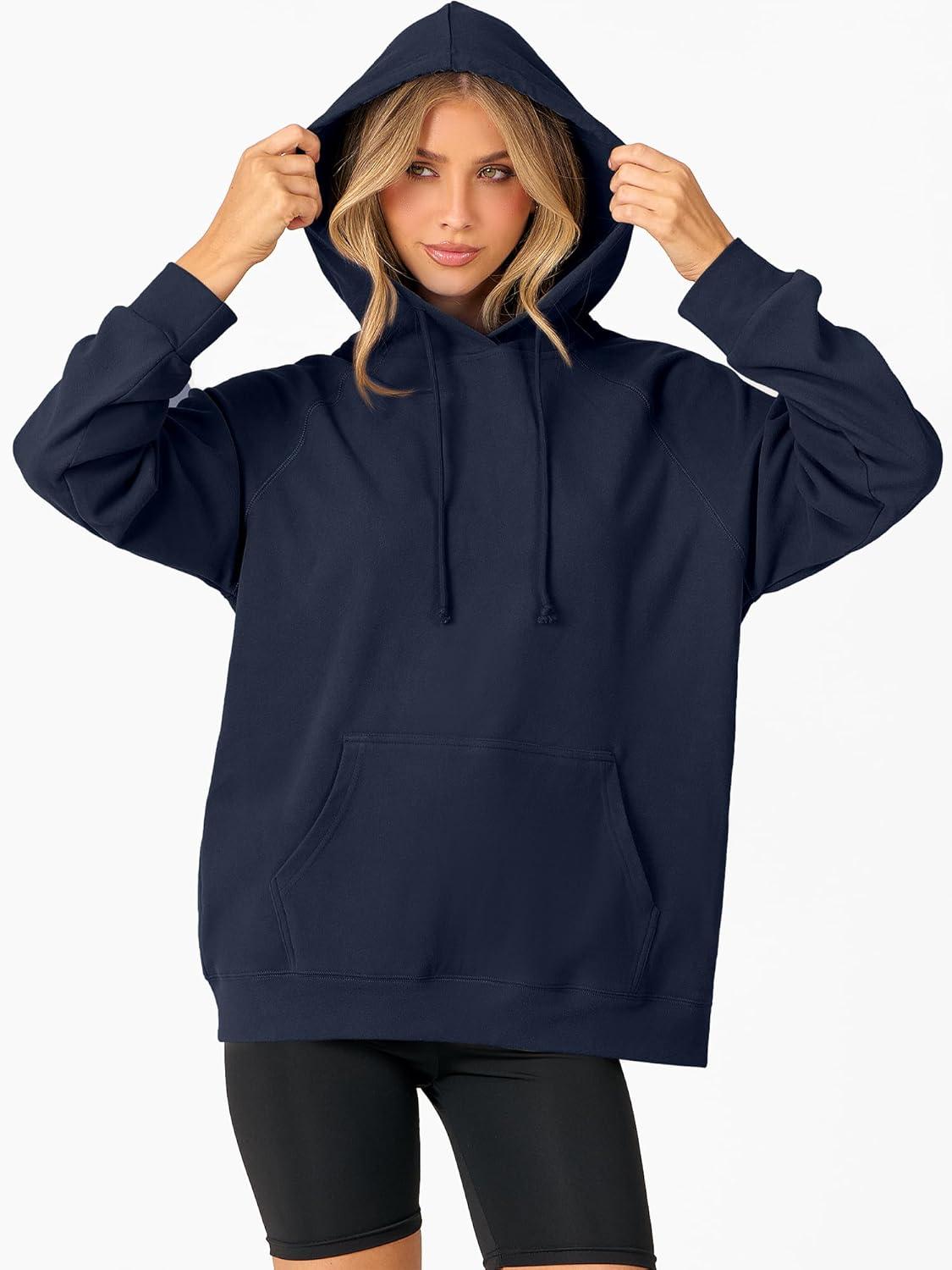 imageANRABESS Women Hoodies Long Sleeve Loose Fit Fleece Hooded Sweatshirts Drawstring Pullover Top With Pockets 2025 Fall OutfitsNavy Blue