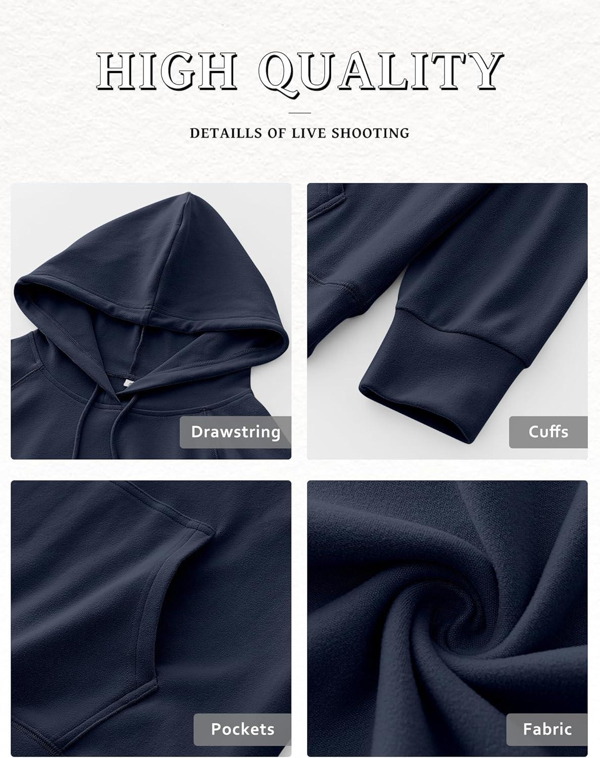 imageANRABESS Women Hoodies Long Sleeve Loose Fit Fleece Hooded Sweatshirts Drawstring Pullover Top With Pockets 2025 Fall OutfitsNavy Blue