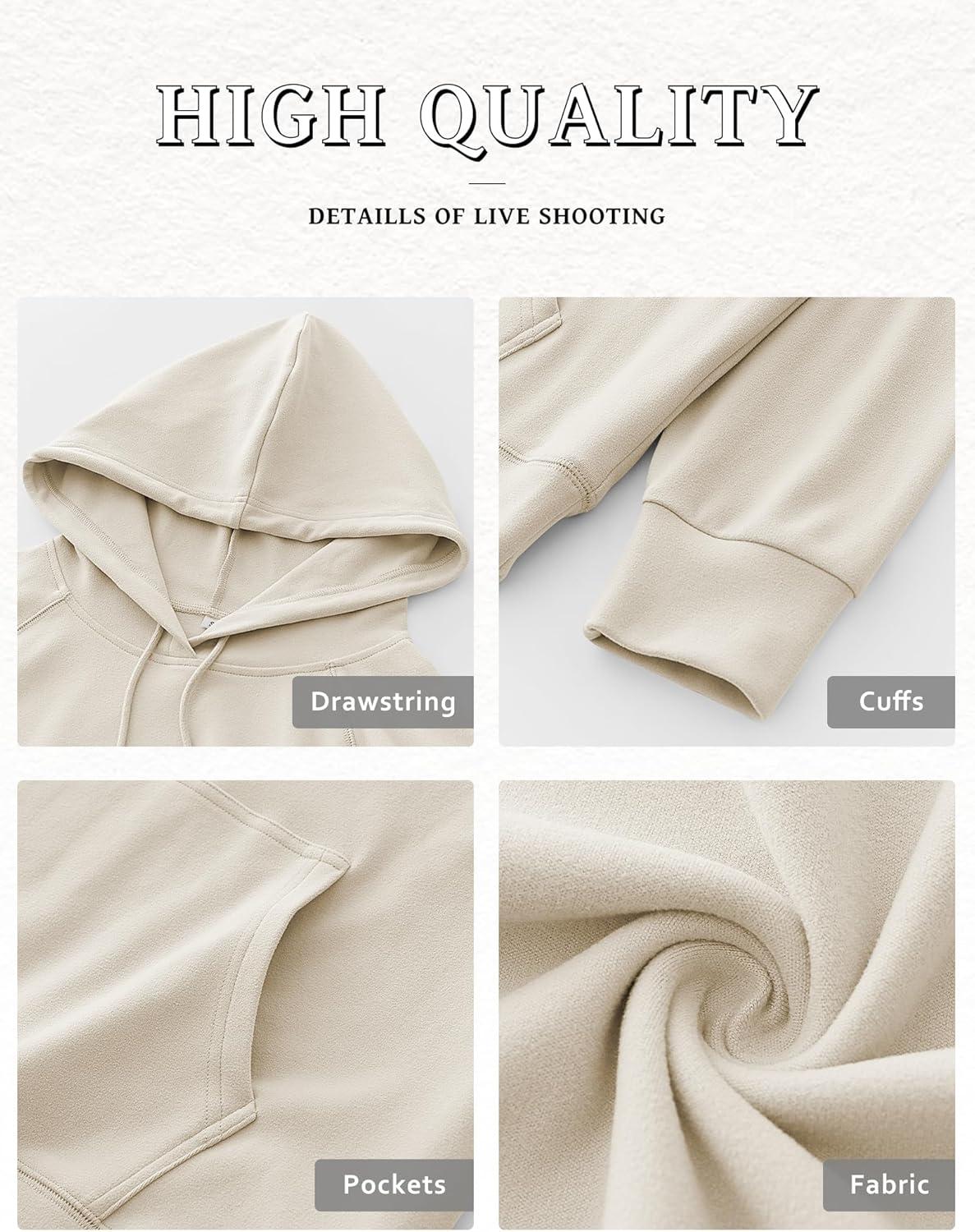 imageANRABESS Women Hoodies Long Sleeve Loose Fit Fleece Hooded Sweatshirts Drawstring Pullover Top With Pockets 2025 Fall OutfitsParchment