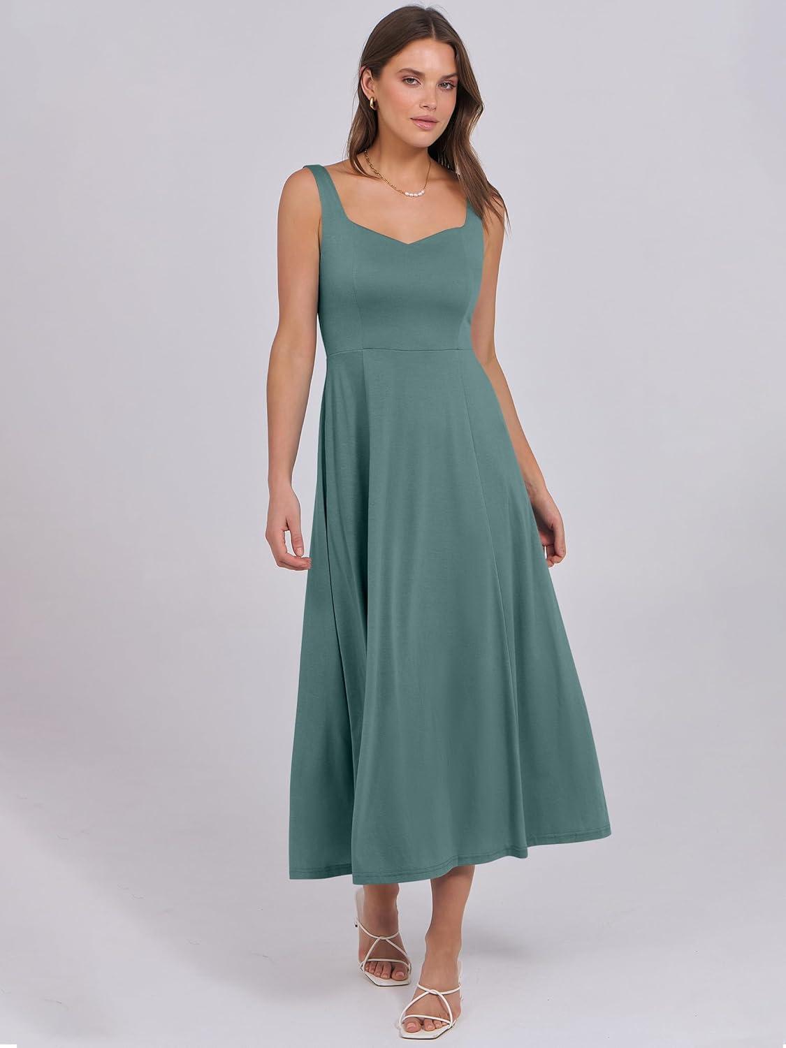 imageANRABESS Women Summer Casual Dress Sleeveless Smocked Back Tank Midi Dresses 2025 Beach Vacation Sundress with PocketsGrass