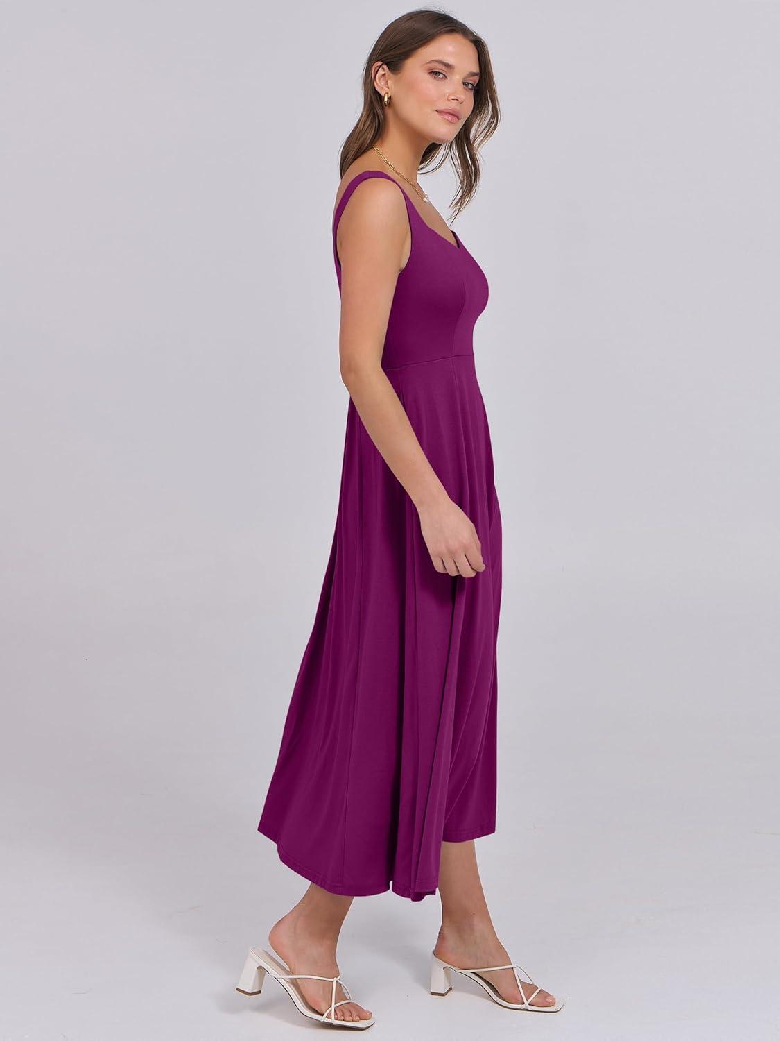 imageANRABESS Women Summer Casual Dress Sleeveless Smocked Back Tank Midi Dresses 2025 Beach Vacation Sundress with PocketsPurple