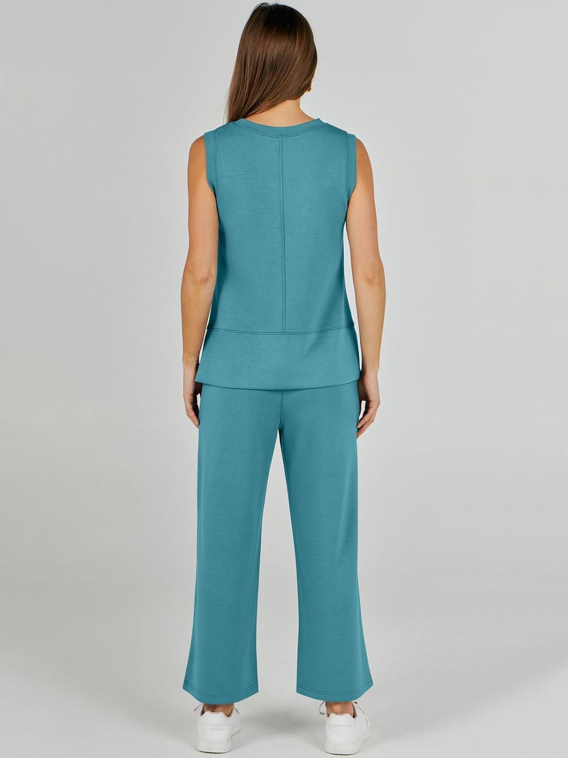 imageANRABESS Womens 2 Piece Outfits 2025 Summer Beach Vacation Clothes Fall Travel Casual Lounge Matching Sets SweatsuitsLake