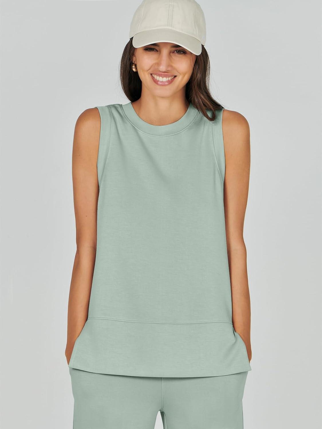 imageANRABESS Womens 2 Piece Outfits 2025 Summer Beach Vacation Clothes Fall Travel Casual Lounge Matching Sets SweatsuitsMint