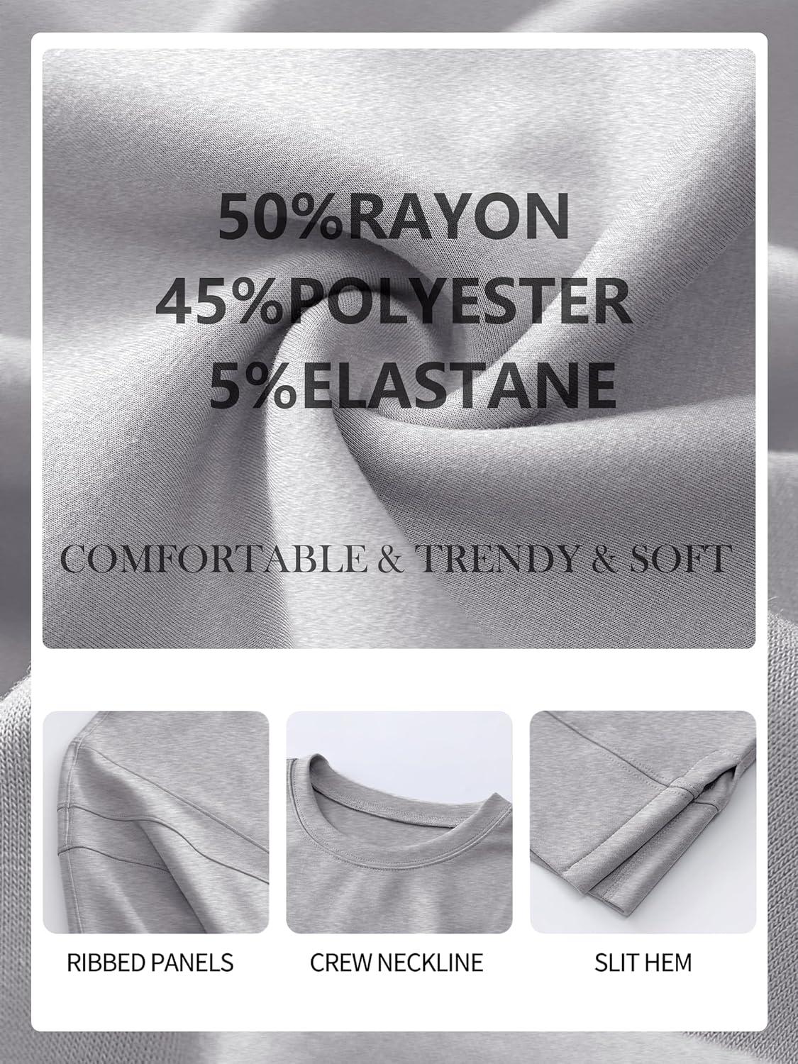 imageANRABESS Womens 2 Piece Outfits Lounge Sets Cropped Sweatshirt Joggers Fashion Sweatsuit Sweat Set 2025 Winter Travel OutfitsLight Grey