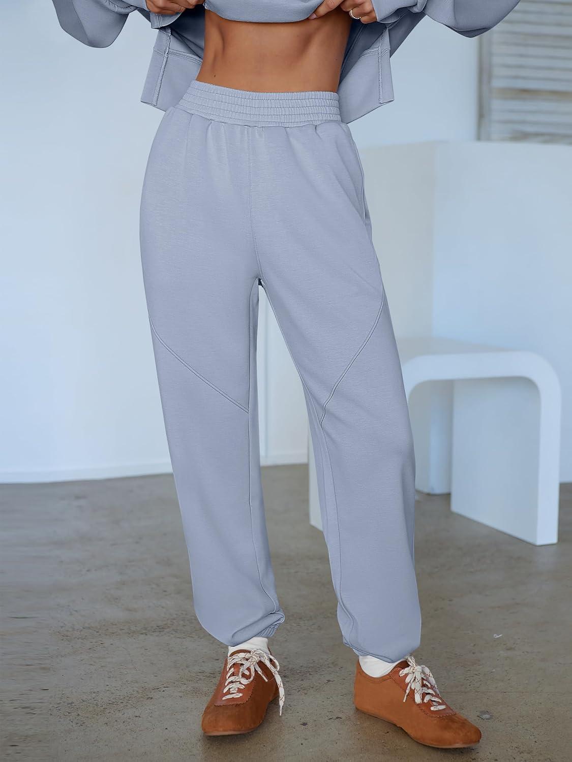 imageANRABESS Womens 2 Piece Outfits Lounge Sets Cropped Sweatshirt Joggers Fashion Sweatsuit Sweat Set 2025 Winter Travel OutfitsSky Blue