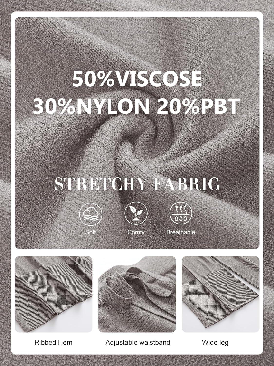 imageANRABESS Womens 2 Piece Outfits Oversized Knit Sweater Set Wide Leg Pant Cozy Lounge Matching Pajama Sets 2025 Trendy ClothesDeep Grey