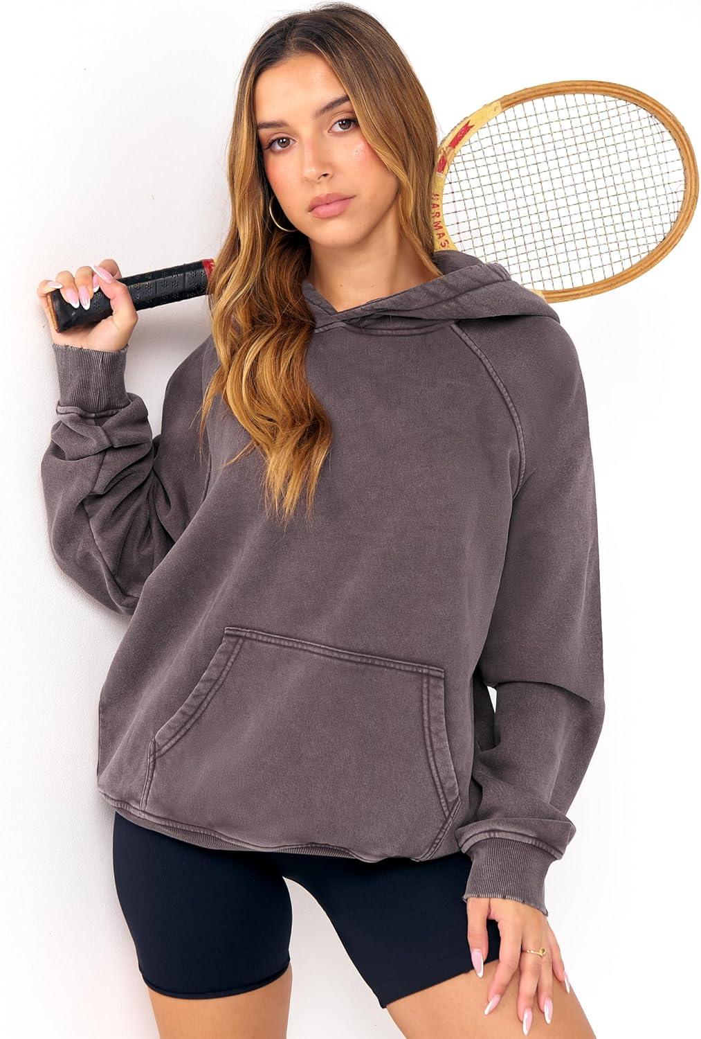 imageANRABESS Womens Acid Wash Hoodie Oversized Long Sleeve 2025 Fall Fashion SweatshirtsLight Coffee