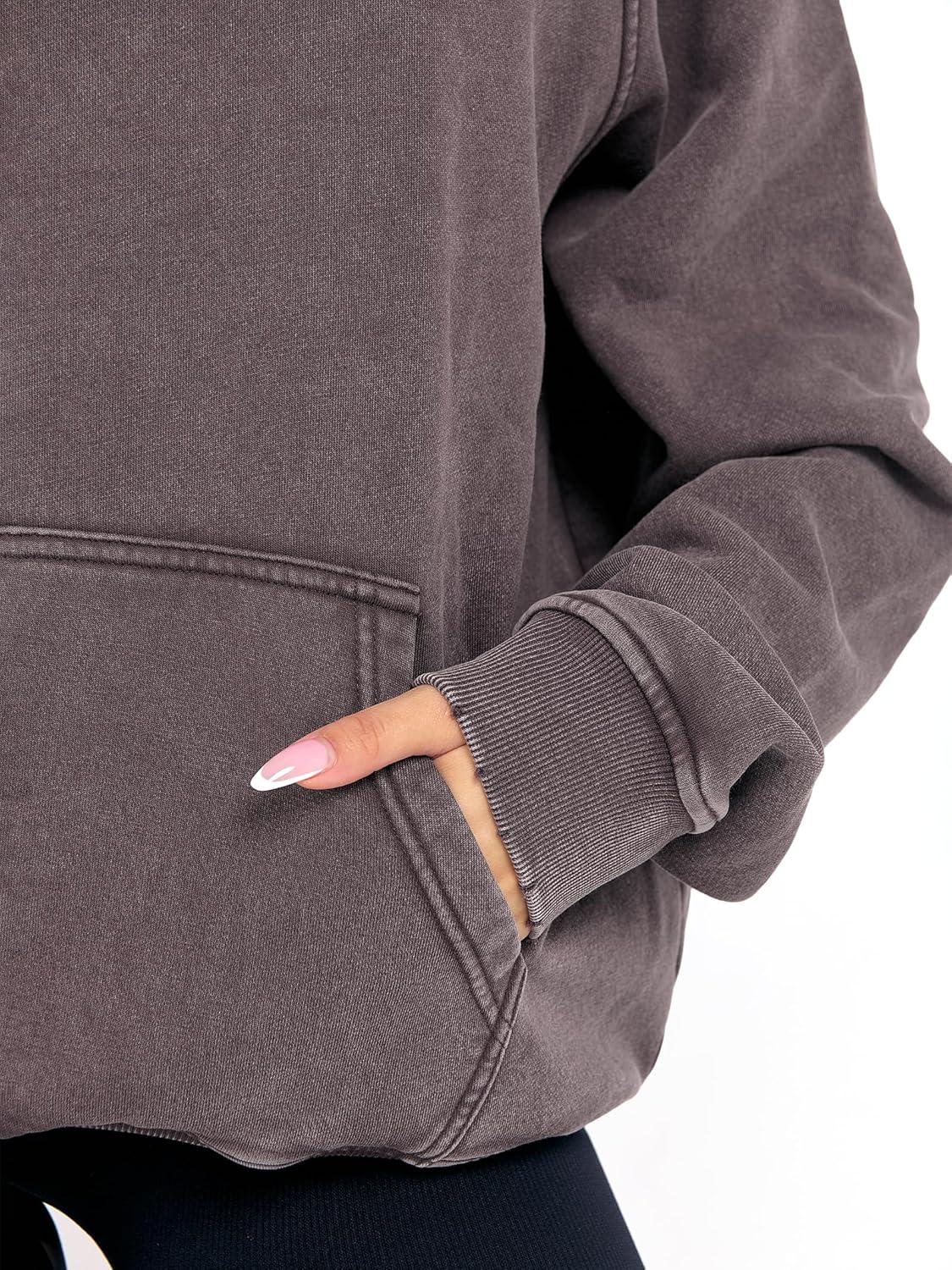 imageANRABESS Womens Acid Wash Hoodie Oversized Long Sleeve 2025 Fall Fashion SweatshirtsLight Coffee