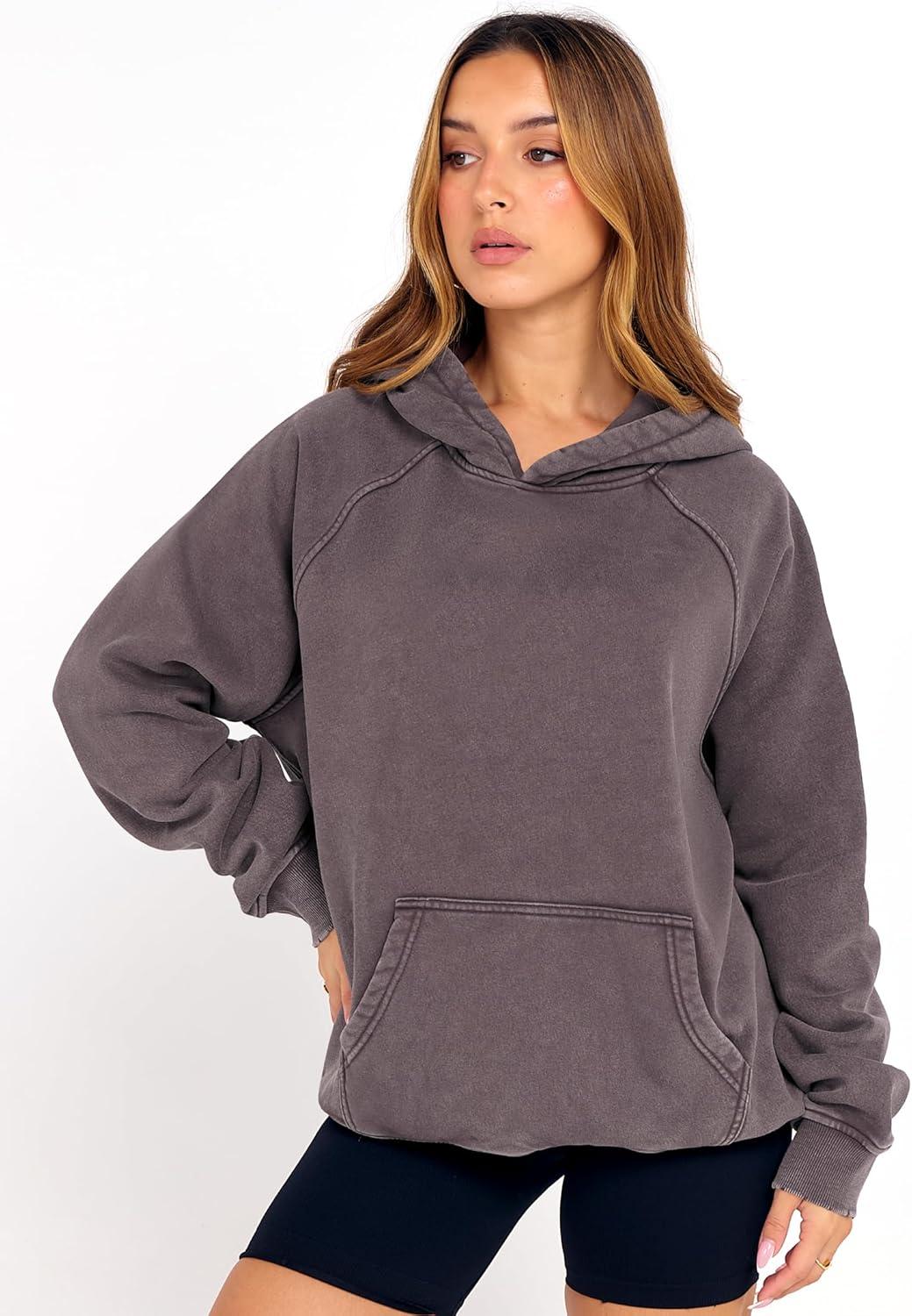 imageANRABESS Womens Acid Wash Hoodie Oversized Long Sleeve 2025 Fall Fashion SweatshirtsLight Coffee