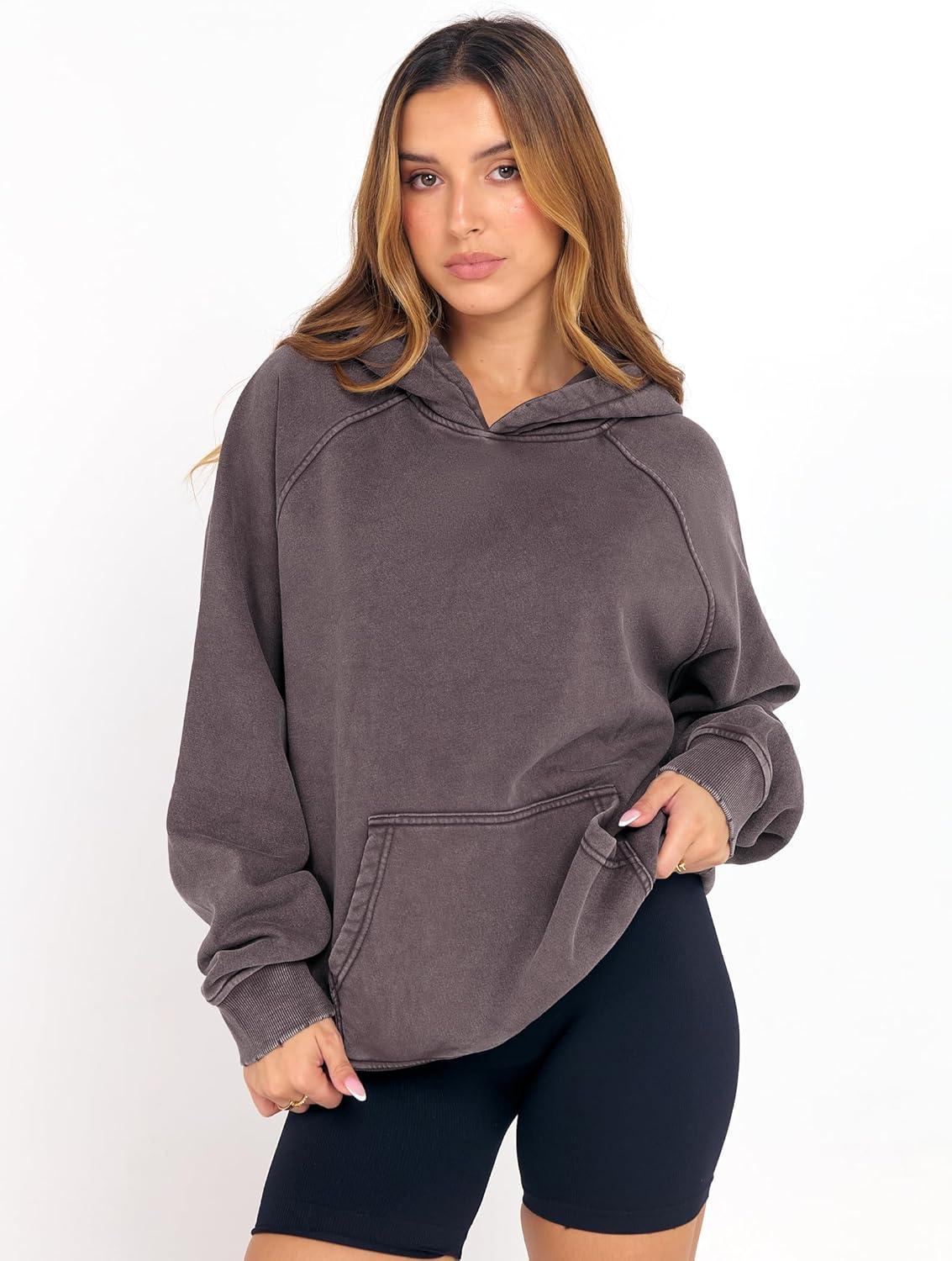 imageANRABESS Womens Acid Wash Hoodie Oversized Long Sleeve 2025 Fall Fashion SweatshirtsLight Coffee