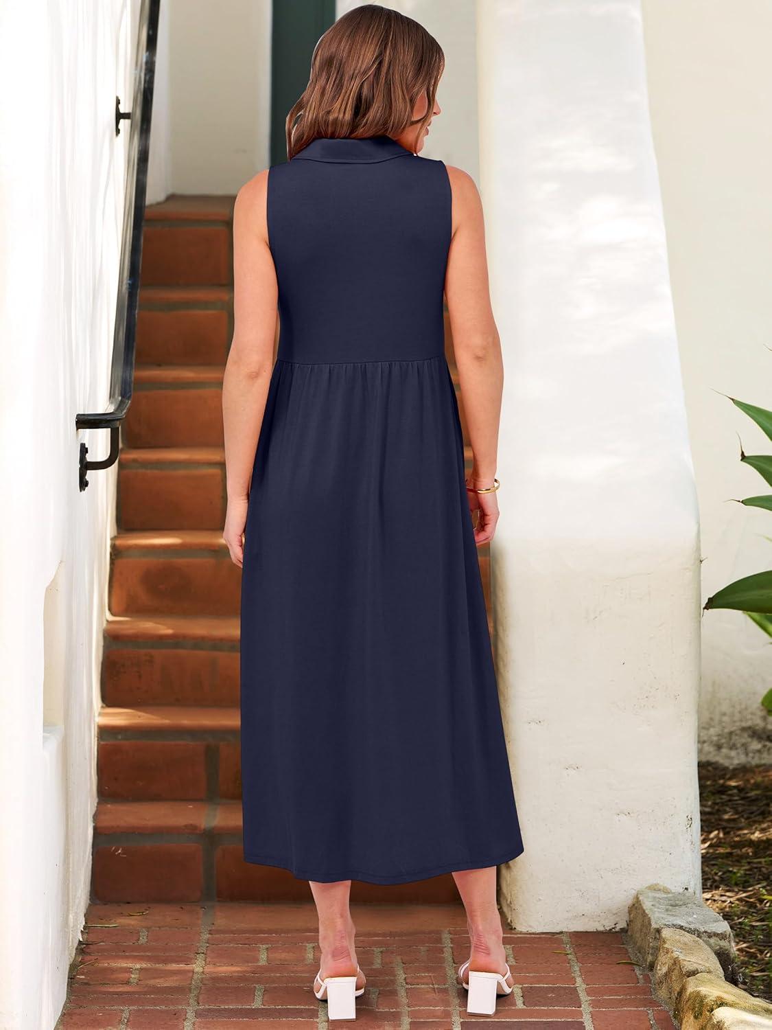 imageANRABESS Womens Casual Dress Summer Sleeveless V Neck Sundress Aline Flowy Beach Maxi Dresses Travel 2025 Vacation OutfitsNavy Blue