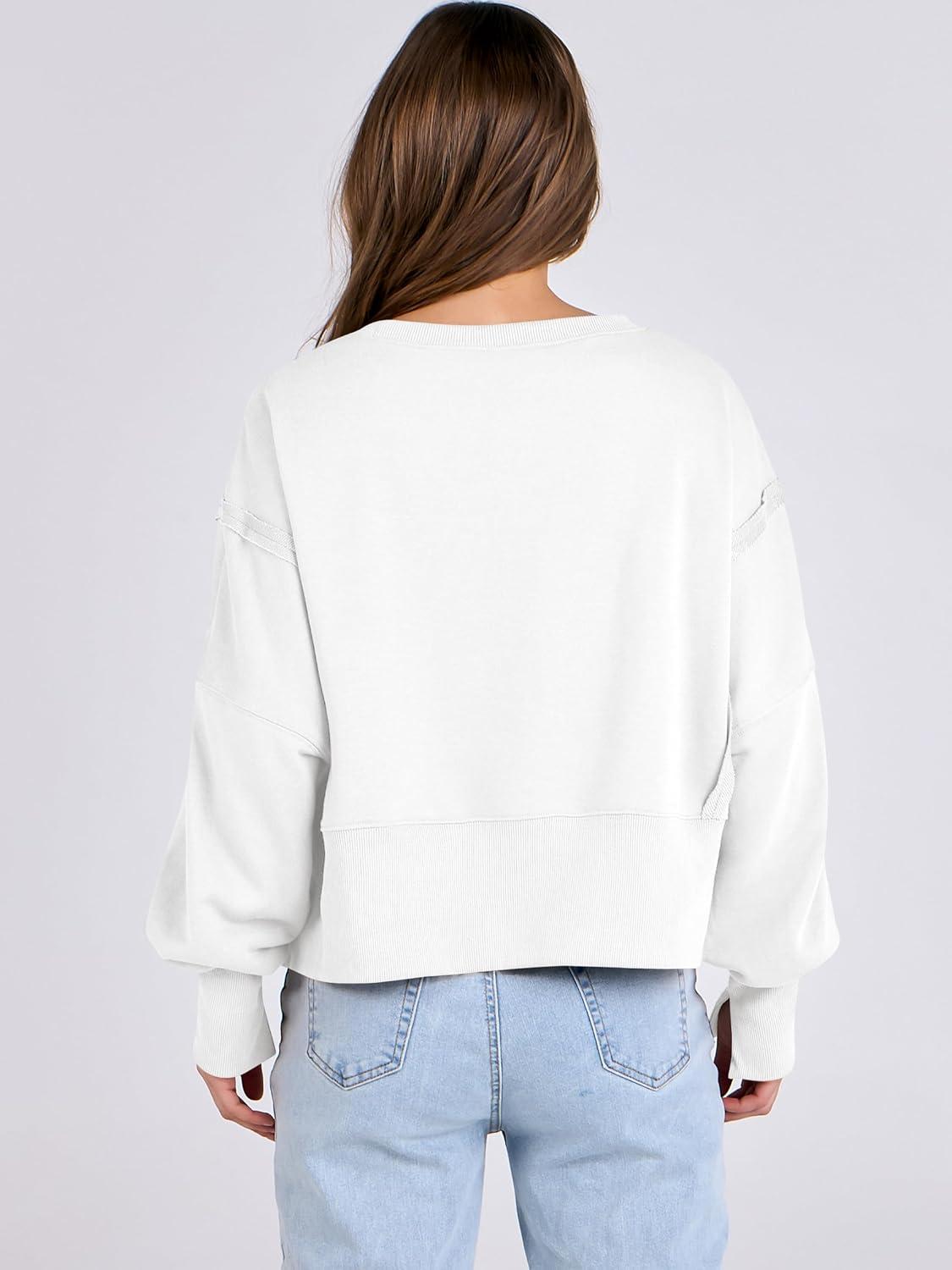 imageANRABESS Womens Cropped Sweatshirts Oversized Crewneck Long Sleeve Tops 2025 Fall Winter Loose Pullover Teen Girls ClothesWhite