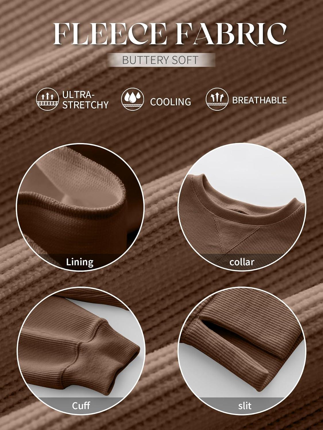 imageANRABESS Womens Oversized Sweatshirts Crewneck Corduroy Side Slit Pullover Sweaters 2025 Fall Long Sleeve Tunic Tops OutfitsCamel