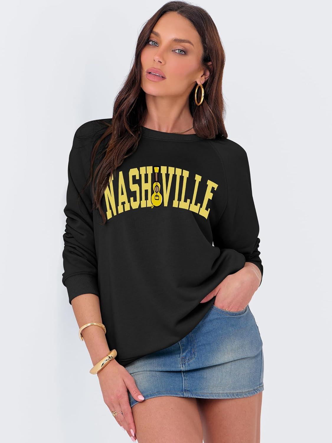 imageANRABESS Womens Oversized Sweatshirts Crewneck Long Sleeve Pullover Hoodies Graphic Cute Teen Girls Clothes 2025 Fall OutfitsBlack Nashville