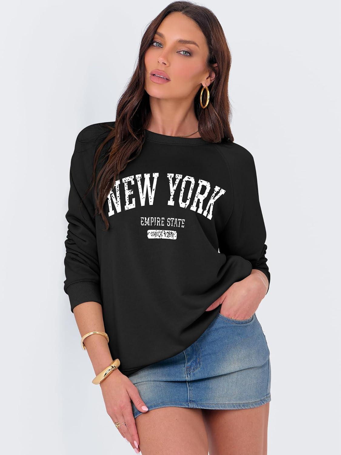 imageANRABESS Womens Oversized Sweatshirts Crewneck Long Sleeve Pullover Hoodies Graphic Cute Teen Girls Clothes 2025 Fall OutfitsBlack New York