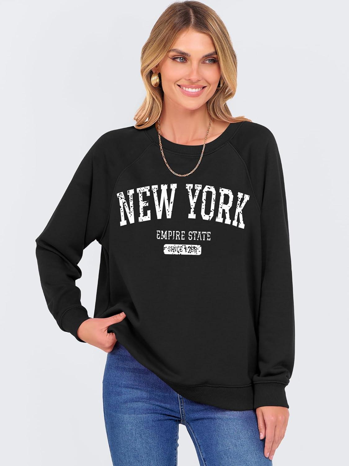 imageANRABESS Womens Oversized Sweatshirts Crewneck Long Sleeve Pullover Hoodies Graphic Cute Teen Girls Clothes 2025 Fall OutfitsBlack New York