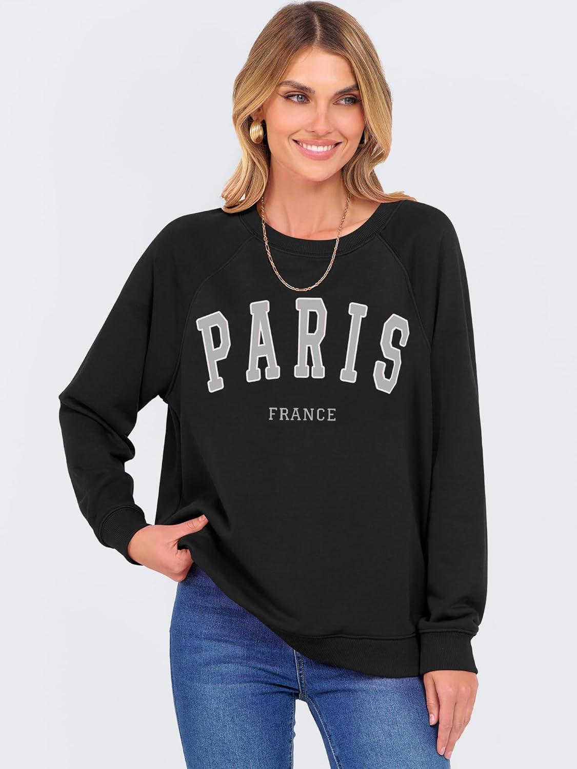 imageANRABESS Womens Oversized Sweatshirts Crewneck Long Sleeve Pullover Hoodies Graphic Cute Teen Girls Clothes 2025 Fall OutfitsBlack Paris