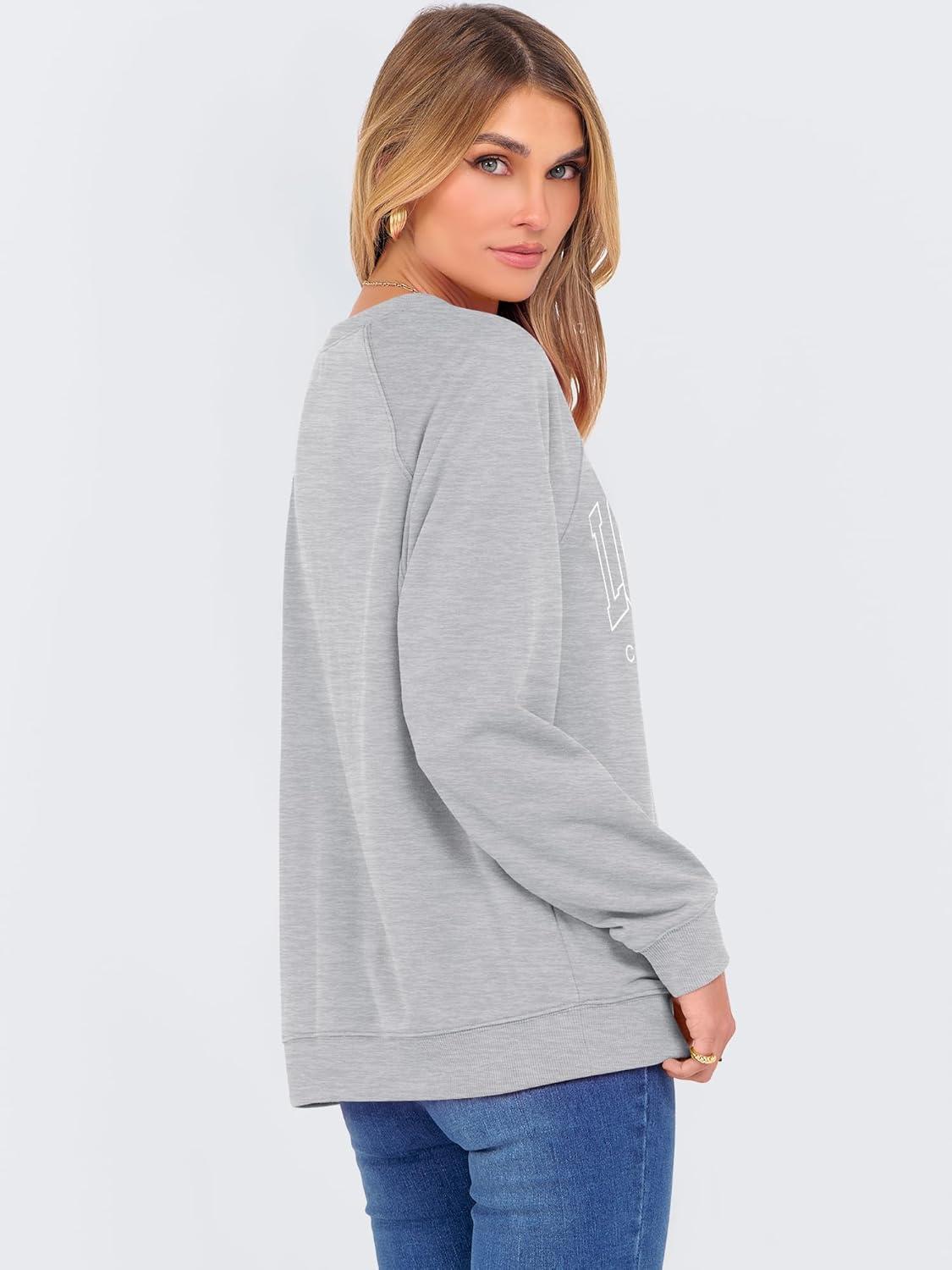 imageANRABESS Womens Oversized Sweatshirts Crewneck Long Sleeve Pullover Hoodies Graphic Cute Teen Girls Clothes 2025 Fall OutfitsLight Grey Los Angeles