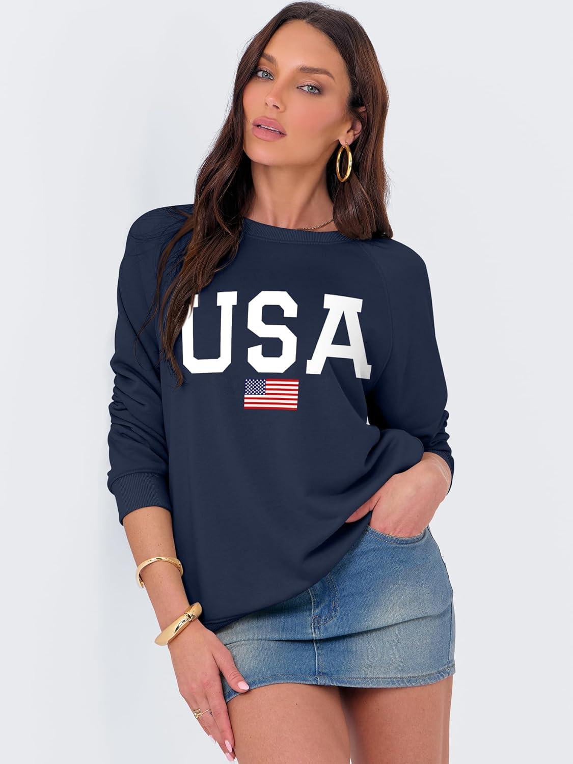 imageANRABESS Womens Oversized Sweatshirts Crewneck Long Sleeve Pullover Hoodies Graphic Cute Teen Girls Clothes 2025 Fall OutfitsNavy Blue Flag