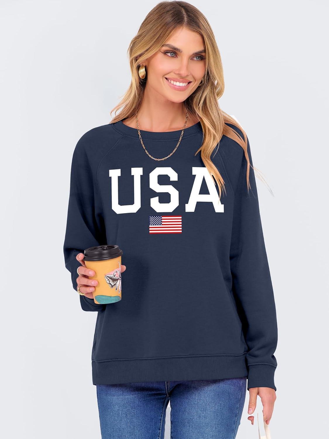 imageANRABESS Womens Oversized Sweatshirts Crewneck Long Sleeve Pullover Hoodies Graphic Cute Teen Girls Clothes 2025 Fall OutfitsNavy Blue Flag