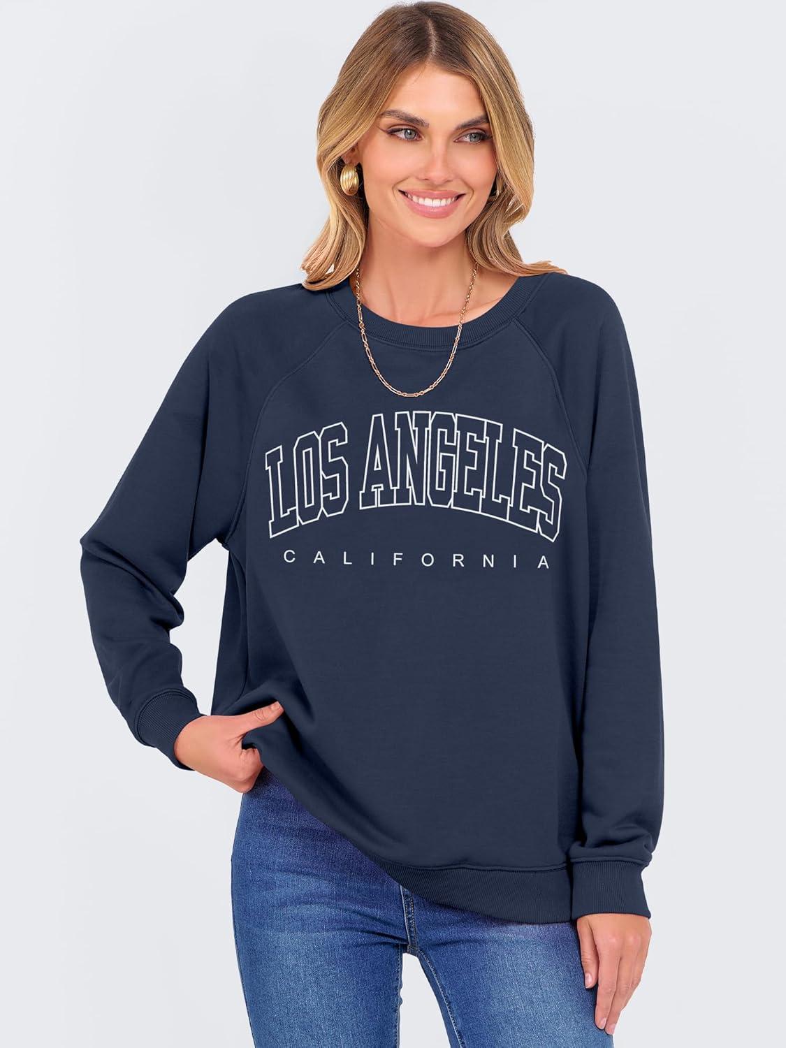 imageANRABESS Womens Oversized Sweatshirts Crewneck Long Sleeve Pullover Hoodies Graphic Cute Teen Girls Clothes 2025 Fall OutfitsNavy Blue Los Angeles