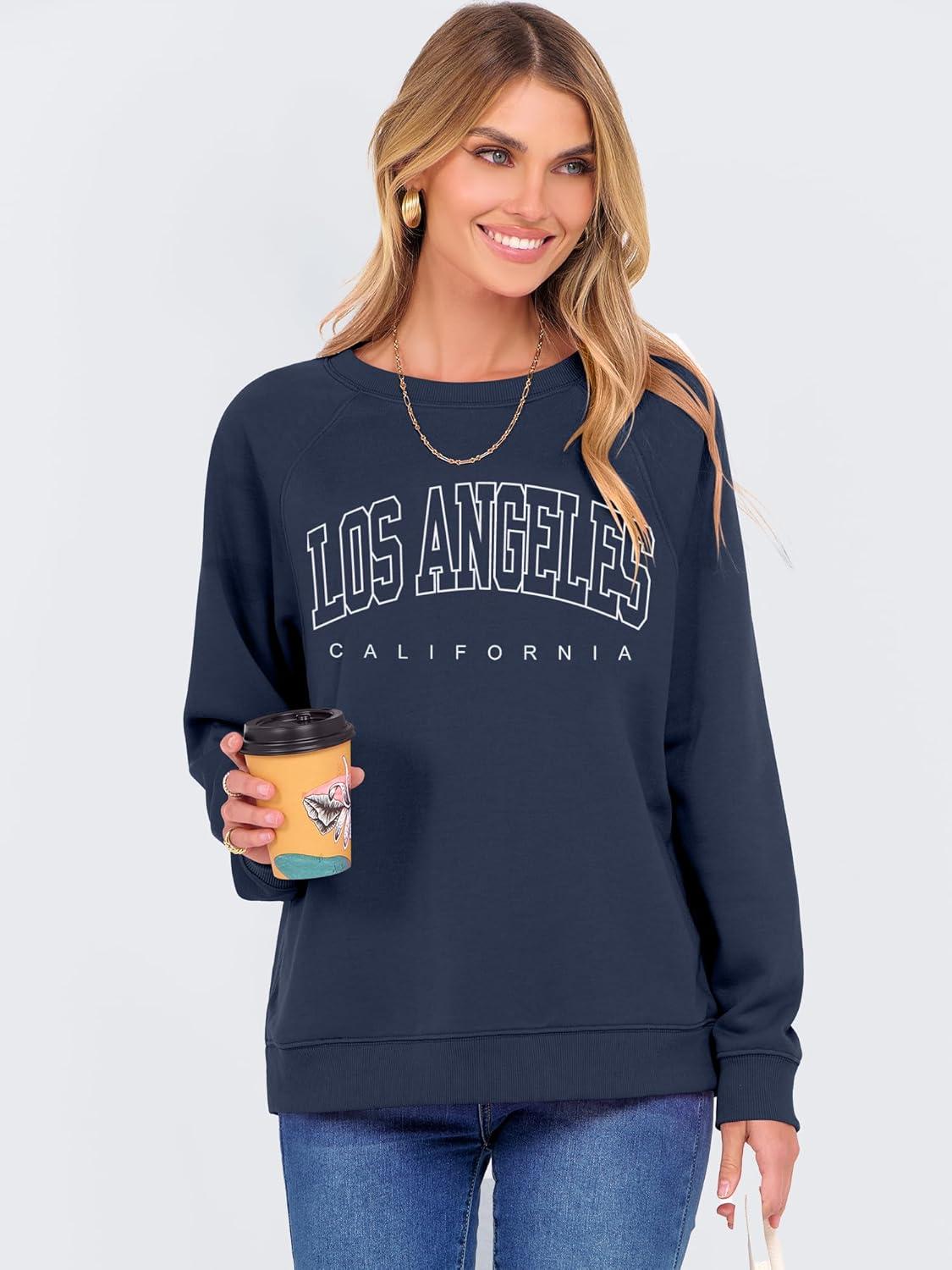 imageANRABESS Womens Oversized Sweatshirts Crewneck Long Sleeve Pullover Hoodies Graphic Cute Teen Girls Clothes 2025 Fall OutfitsNavy Blue Los Angeles