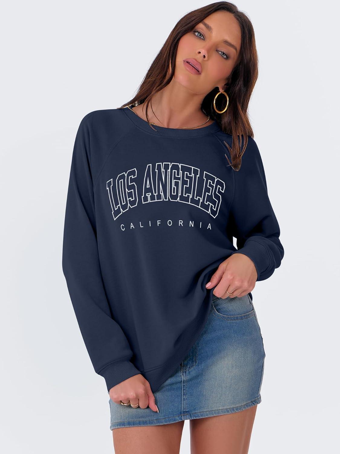 imageANRABESS Womens Oversized Sweatshirts Crewneck Long Sleeve Pullover Hoodies Graphic Cute Teen Girls Clothes 2025 Fall OutfitsNavy Blue Los Angeles