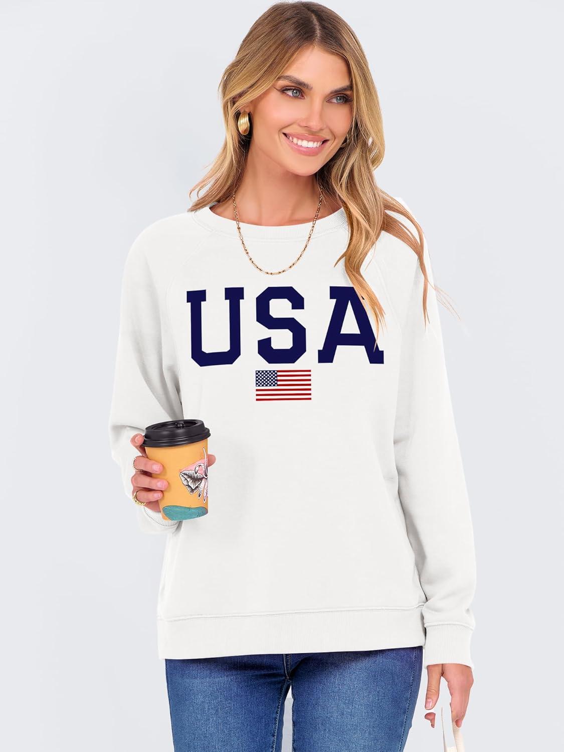 imageANRABESS Womens Oversized Sweatshirts Crewneck Long Sleeve Pullover Hoodies Graphic Cute Teen Girls Clothes 2025 Fall OutfitsWhite Flag