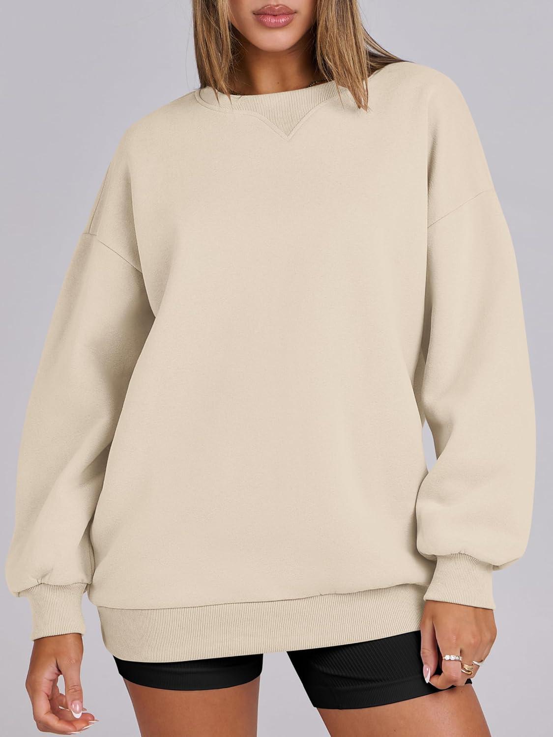 imageANRABESS Womens Oversized Sweatshirts Hoodies Crewneck Fleece Pullover Sweaters 2025 Fall Outfits Teen Girls Winter ClothesApricot