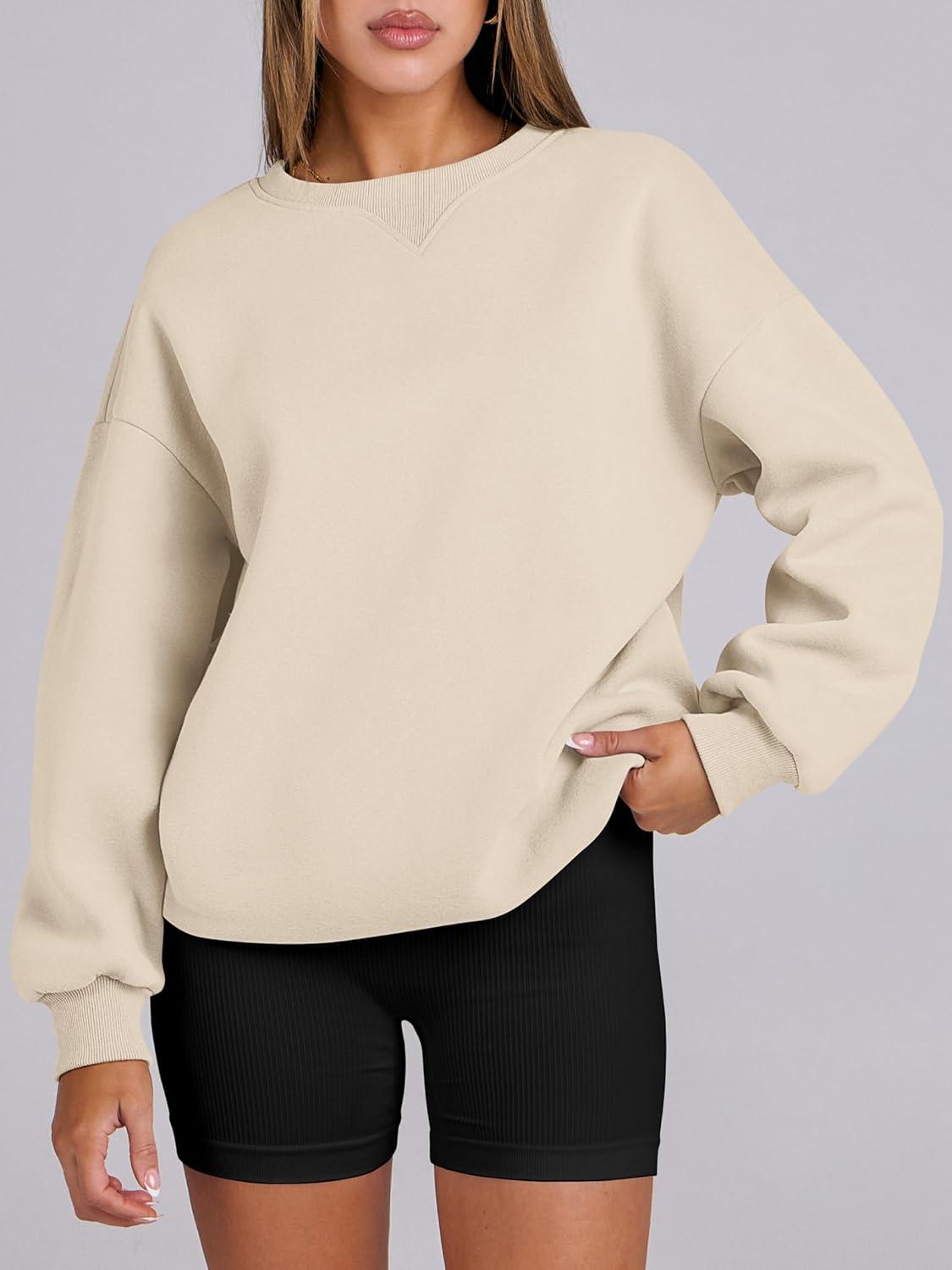 imageANRABESS Womens Oversized Sweatshirts Hoodies Crewneck Fleece Pullover Sweaters 2025 Fall Outfits Teen Girls Winter ClothesApricot