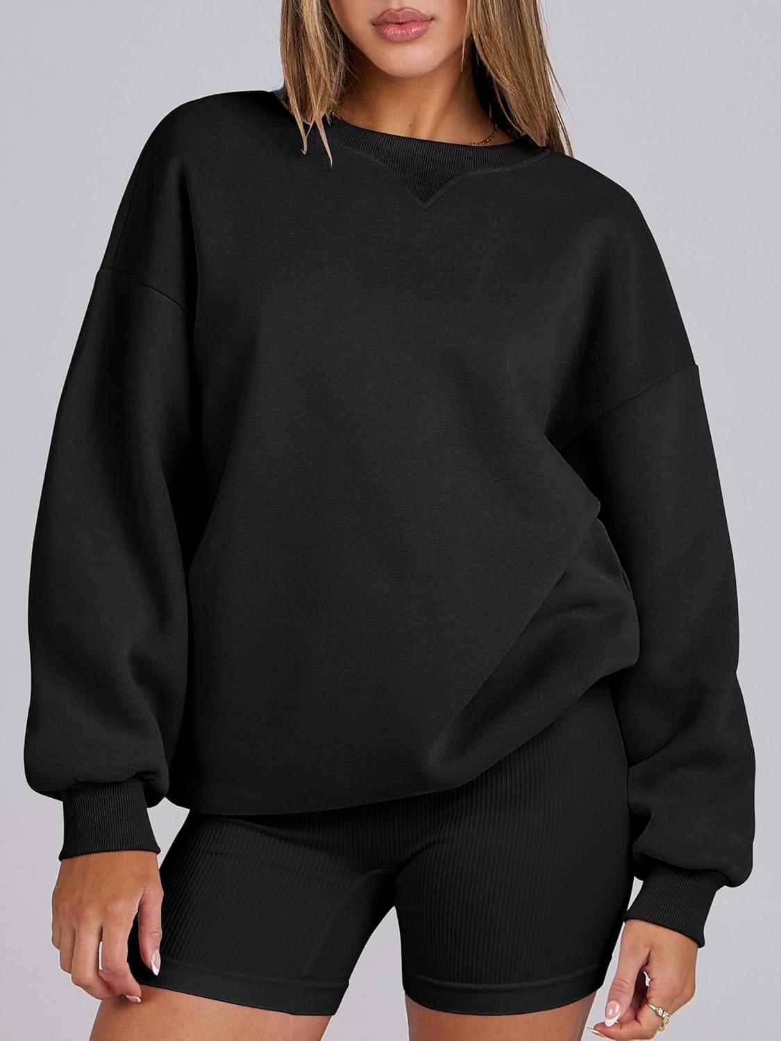 imageANRABESS Womens Oversized Sweatshirts Hoodies Crewneck Fleece Pullover Sweaters 2025 Fall Outfits Teen Girls Winter ClothesBlack