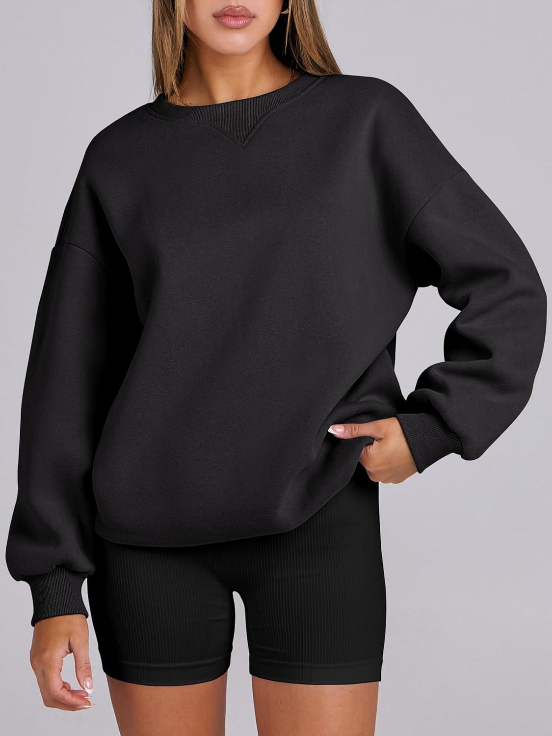 imageANRABESS Womens Oversized Sweatshirts Hoodies Crewneck Fleece Pullover Sweaters 2025 Fall Outfits Teen Girls Winter ClothesBlack