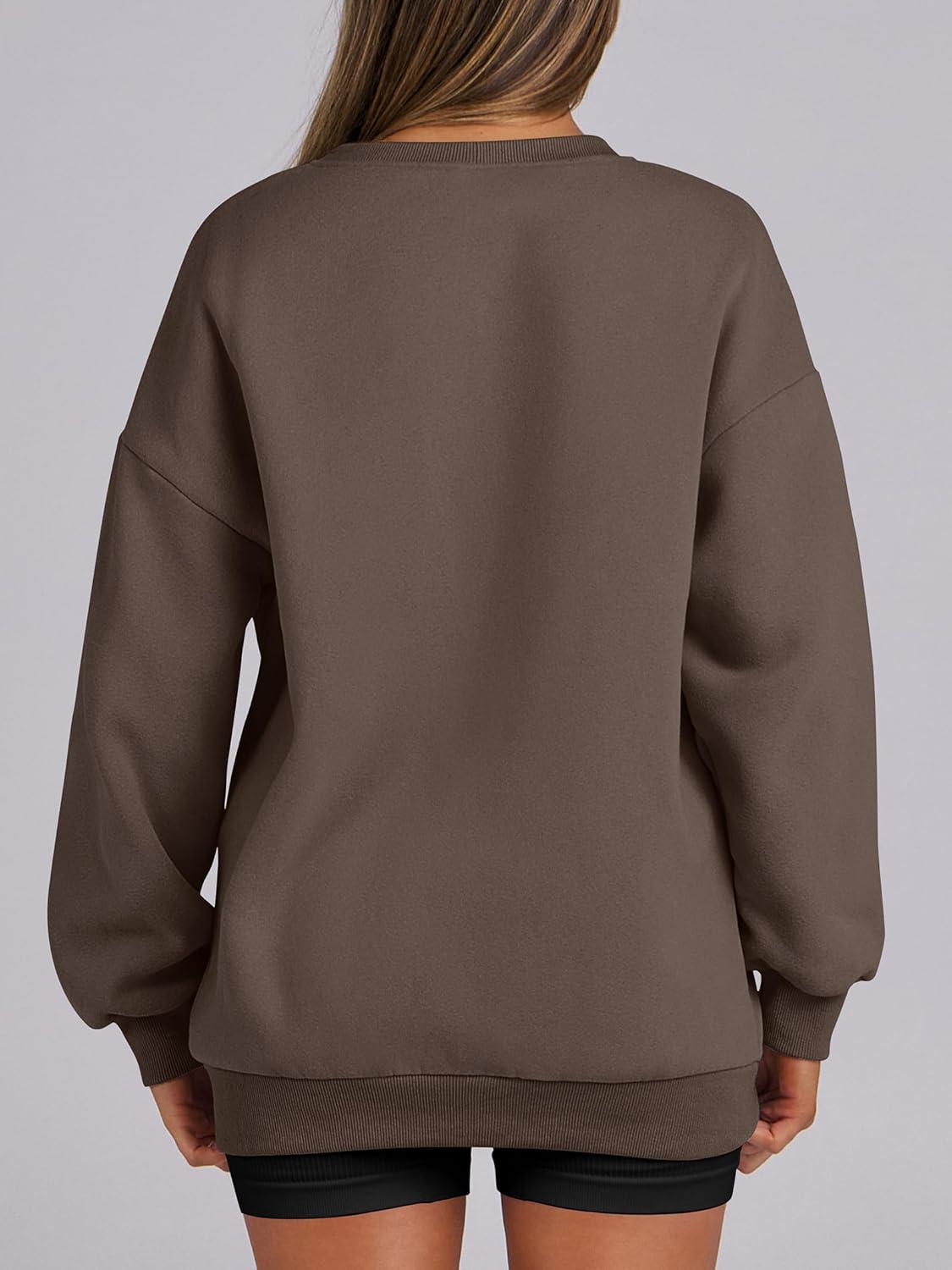 imageANRABESS Womens Oversized Sweatshirts Hoodies Crewneck Fleece Pullover Sweaters 2025 Fall Outfits Teen Girls Winter ClothesBrown