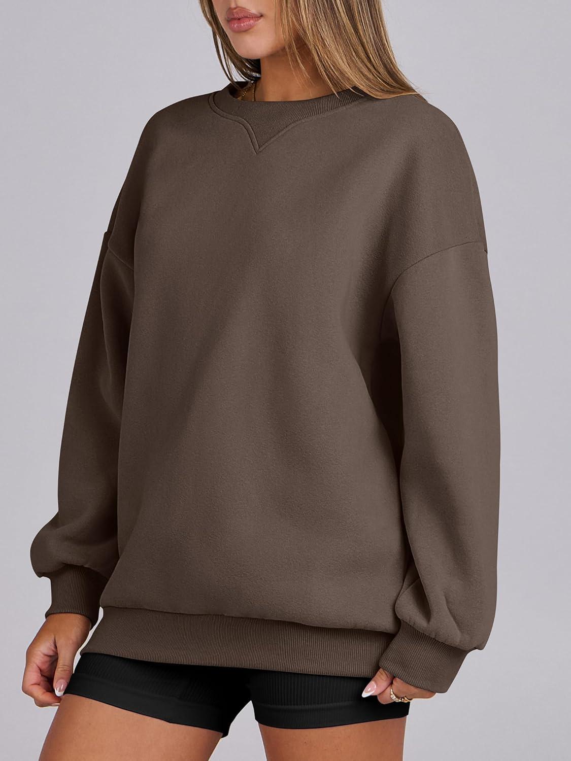 imageANRABESS Womens Oversized Sweatshirts Hoodies Crewneck Fleece Pullover Sweaters 2025 Fall Outfits Teen Girls Winter ClothesBrown