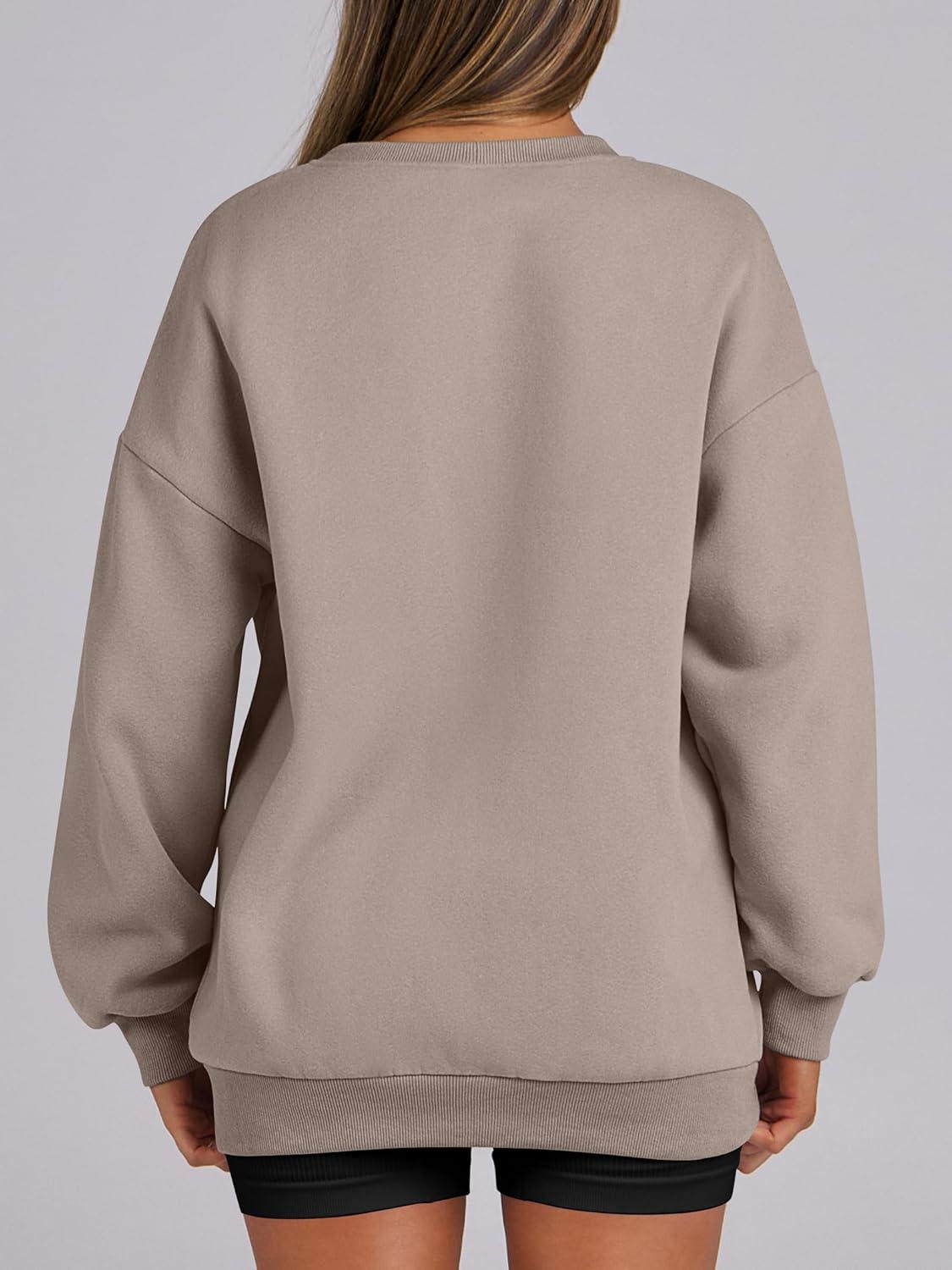 imageANRABESS Womens Oversized Sweatshirts Hoodies Crewneck Fleece Pullover Sweaters 2025 Fall Outfits Teen Girls Winter ClothesCoffee Grey