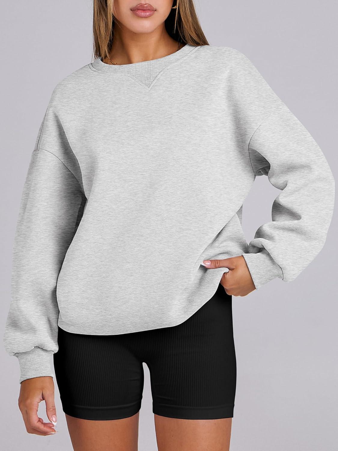 imageANRABESS Womens Oversized Sweatshirts Hoodies Crewneck Fleece Pullover Sweaters 2025 Fall Outfits Teen Girls Winter ClothesGrey