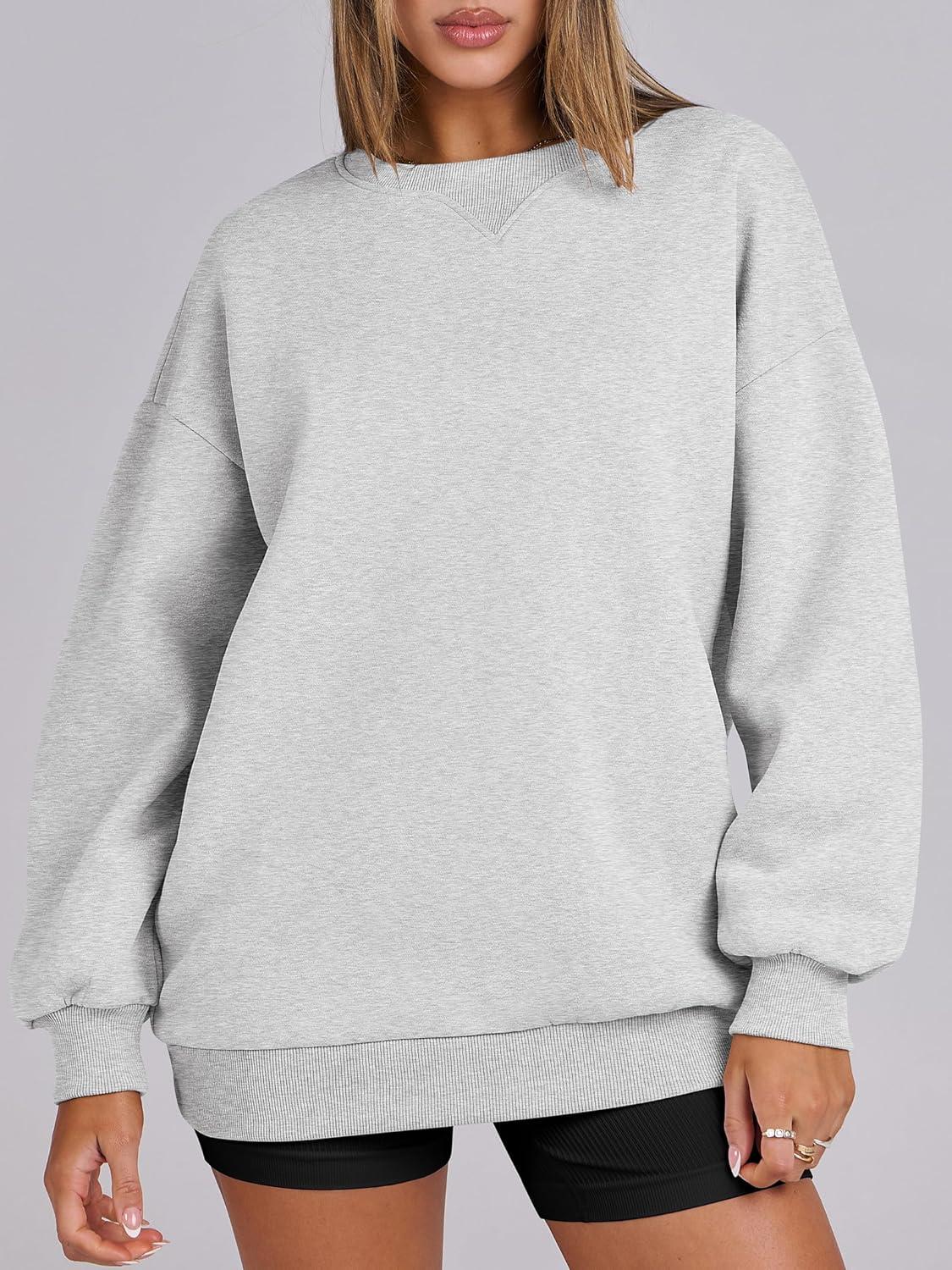 imageANRABESS Womens Oversized Sweatshirts Hoodies Crewneck Fleece Pullover Sweaters 2025 Fall Outfits Teen Girls Winter ClothesGrey