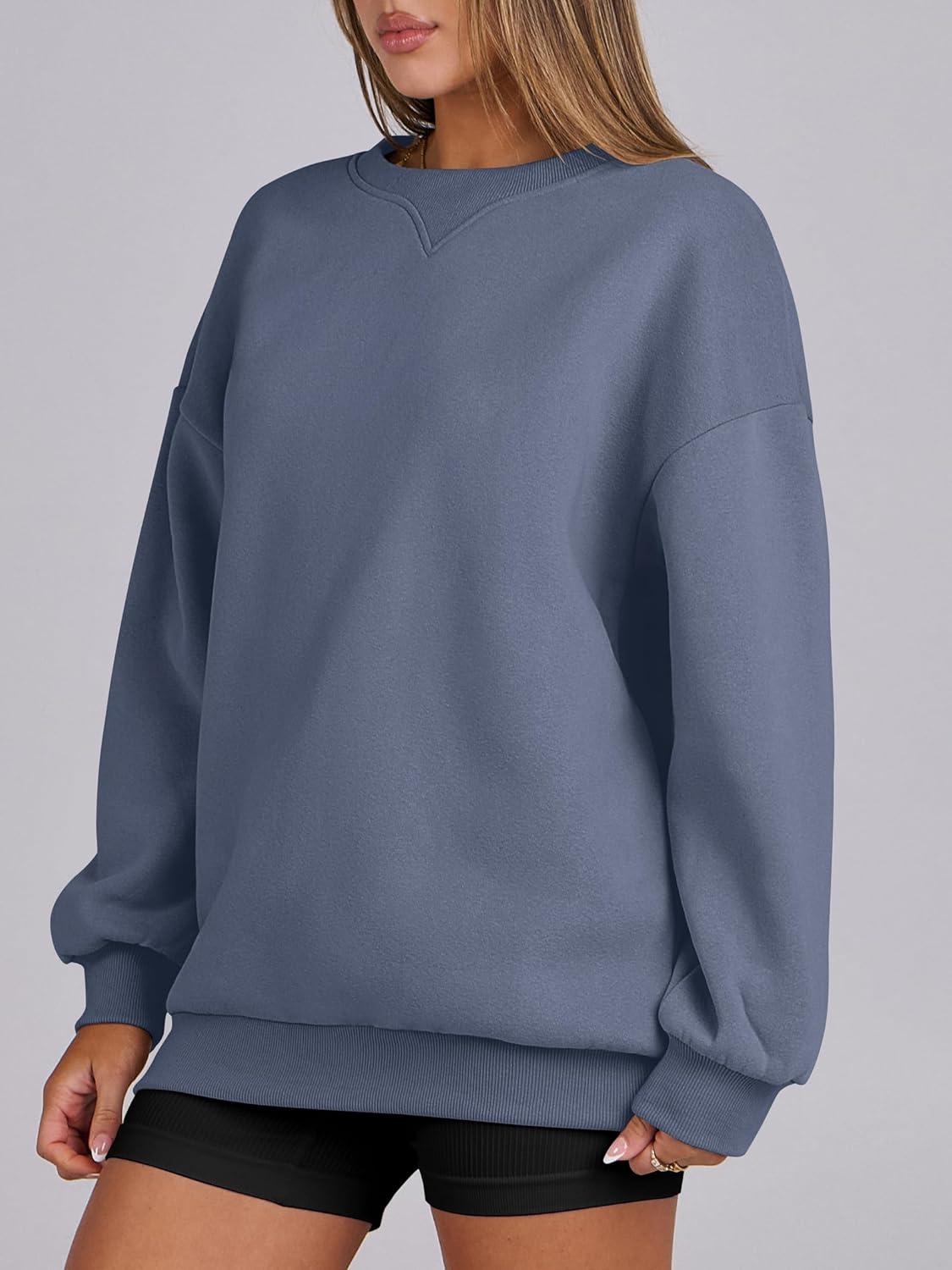 imageANRABESS Womens Oversized Sweatshirts Hoodies Crewneck Fleece Pullover Sweaters 2025 Fall Outfits Teen Girls Winter ClothesGreyblue