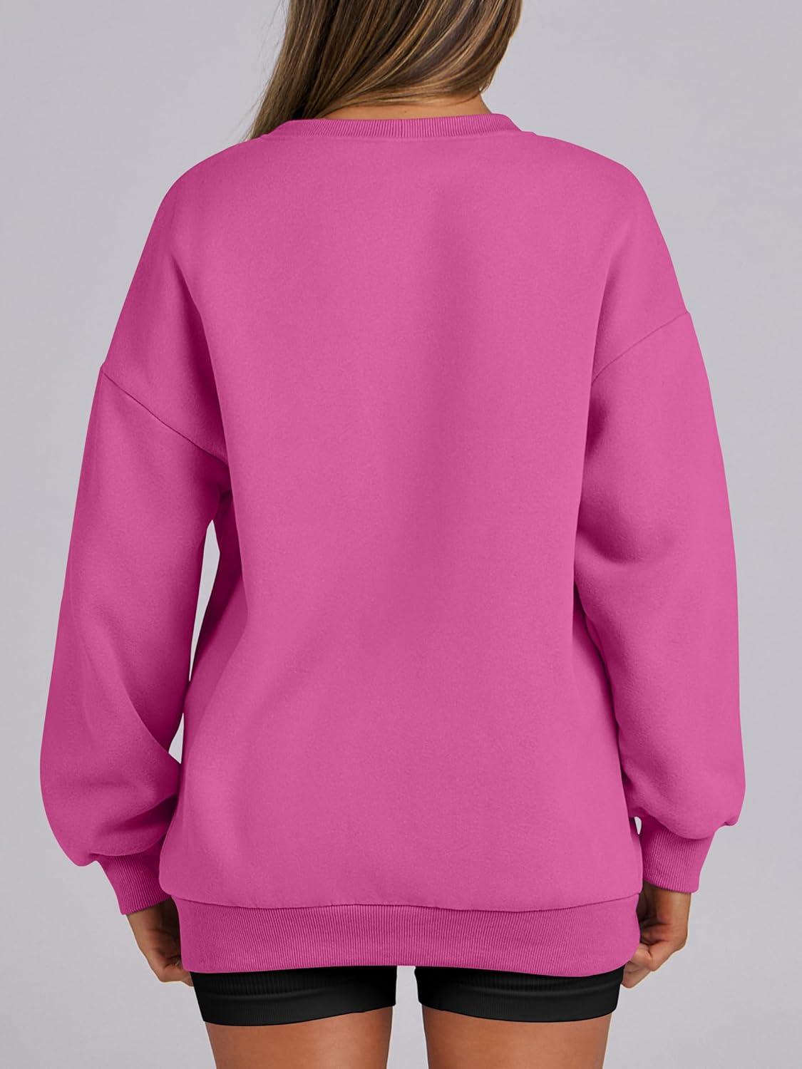 imageANRABESS Womens Oversized Sweatshirts Hoodies Crewneck Fleece Pullover Sweaters 2025 Fall Outfits Teen Girls Winter ClothesHotpink