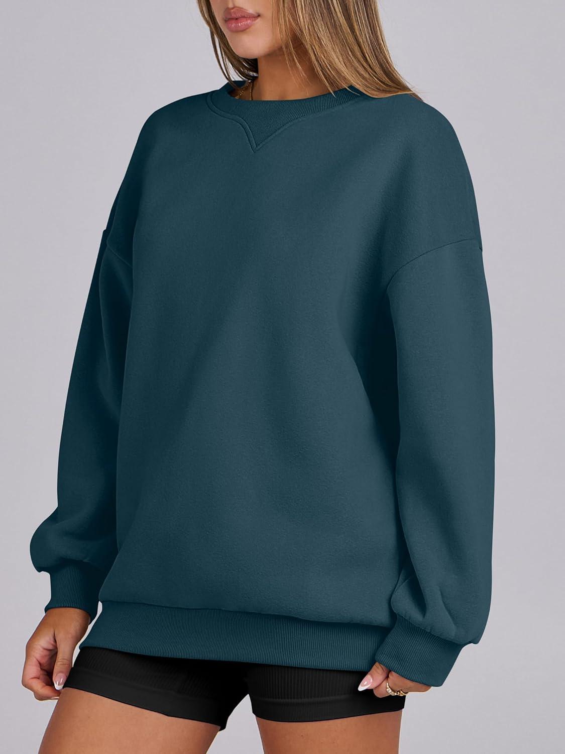 imageANRABESS Womens Oversized Sweatshirts Hoodies Crewneck Fleece Pullover Sweaters 2025 Fall Outfits Teen Girls Winter ClothesNavy