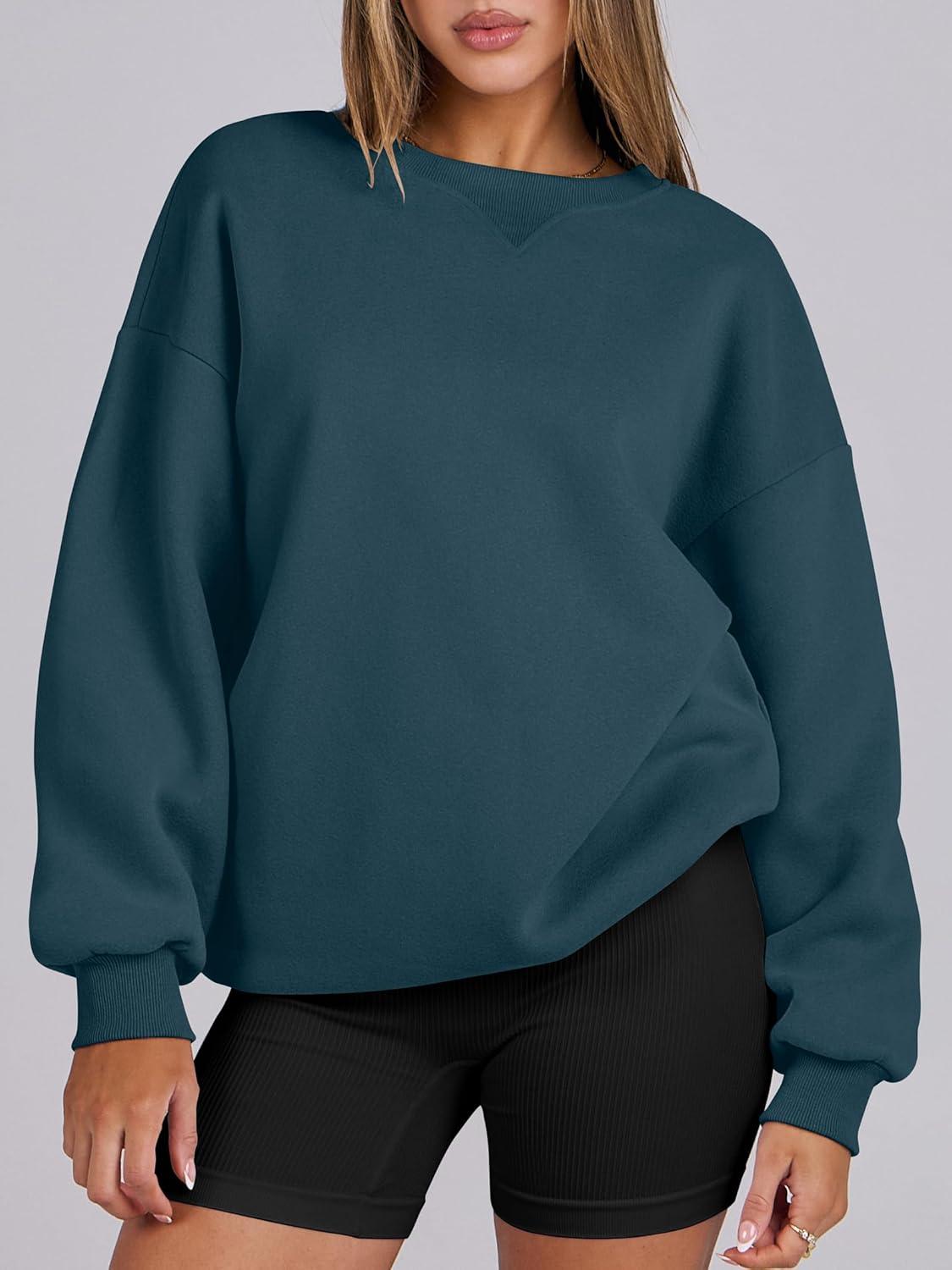 imageANRABESS Womens Oversized Sweatshirts Hoodies Crewneck Fleece Pullover Sweaters 2025 Fall Outfits Teen Girls Winter ClothesNavy